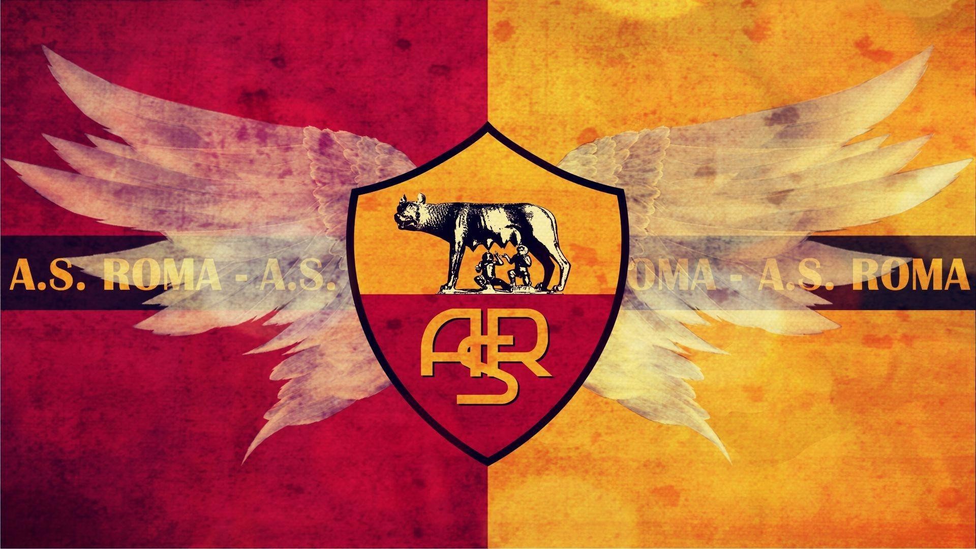 Stemma AS Roma, AS Roma, Ali, Giallorosso, 1920x1080, sfondo per PC