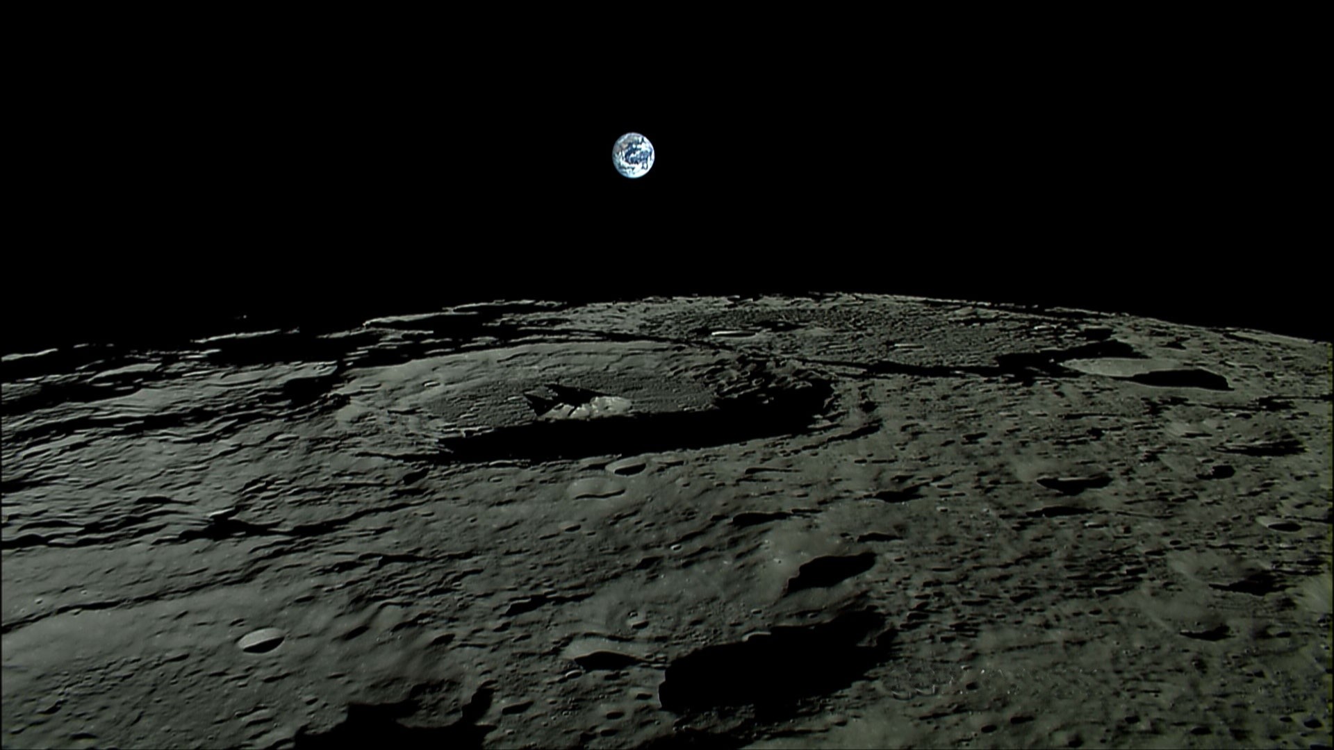 Superficie lunare, Crateri, Terra, Spazio, Full HD, sfondo per PC