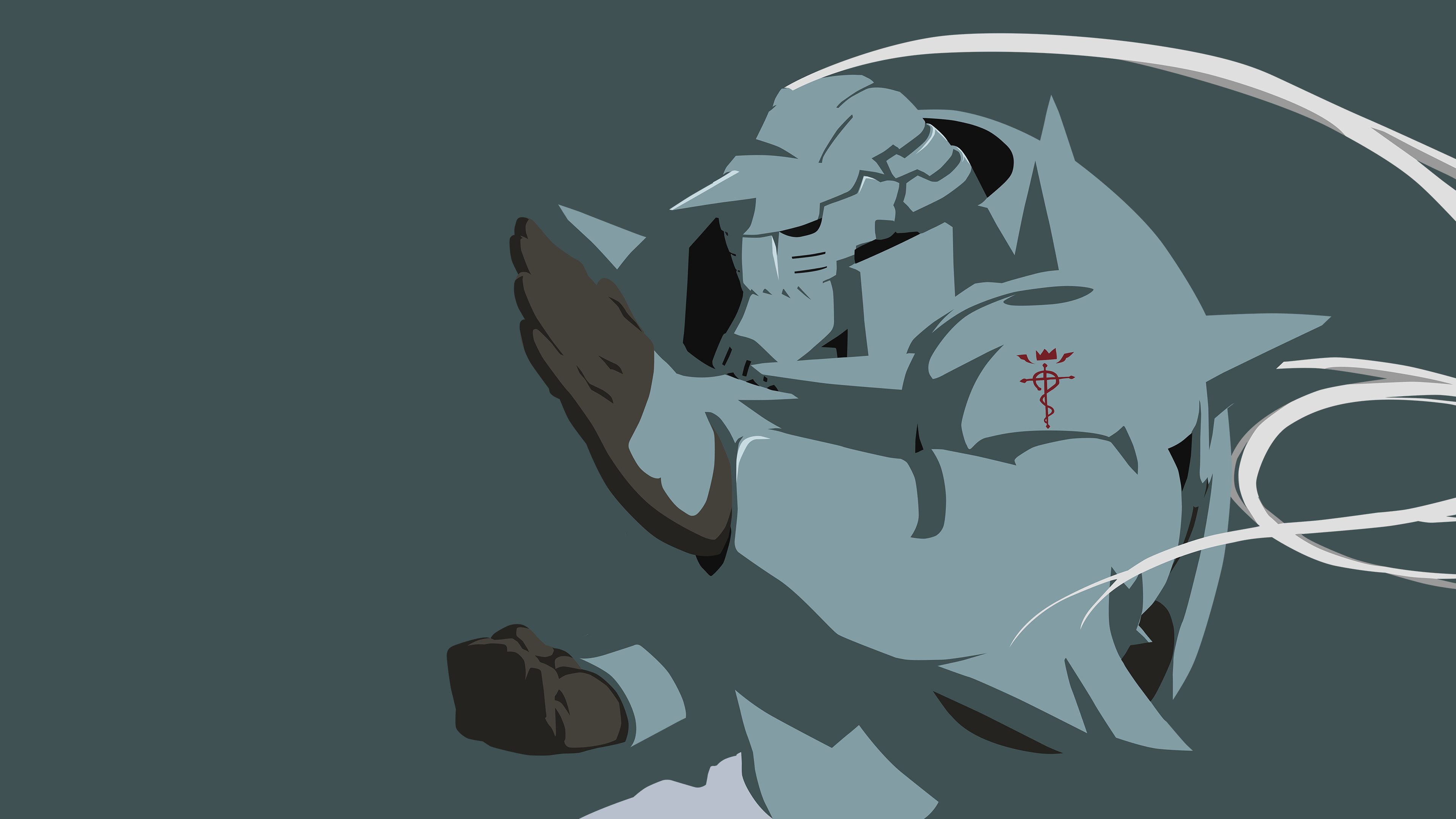 Alphonse Elric, Fullmetal Alchemist, Minimalista, Vettoriale, 4K, sfondo desktop