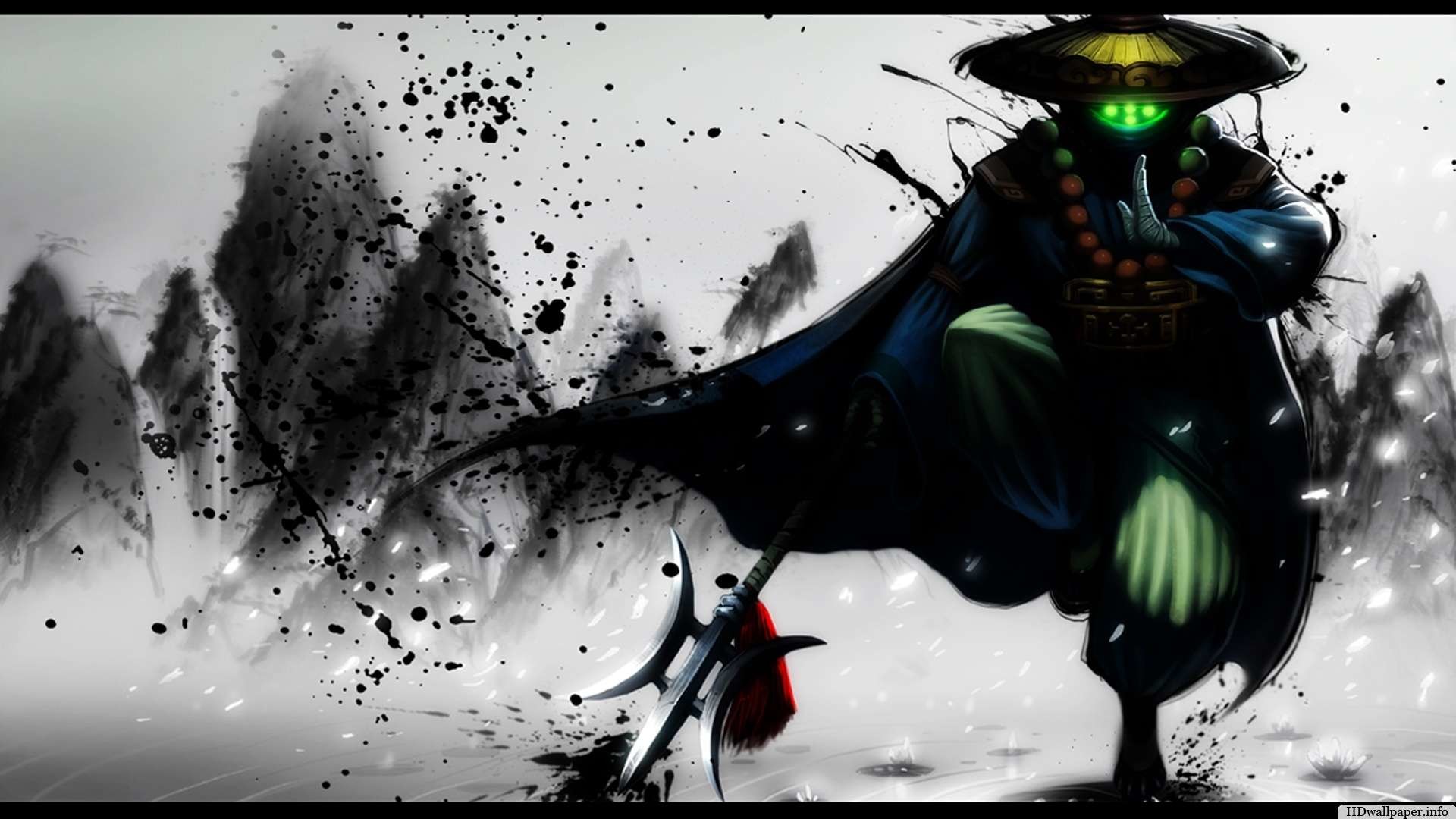 Jax, League of Legends, Inchiostro, Montagne, Full HD, wallpaper per portatile