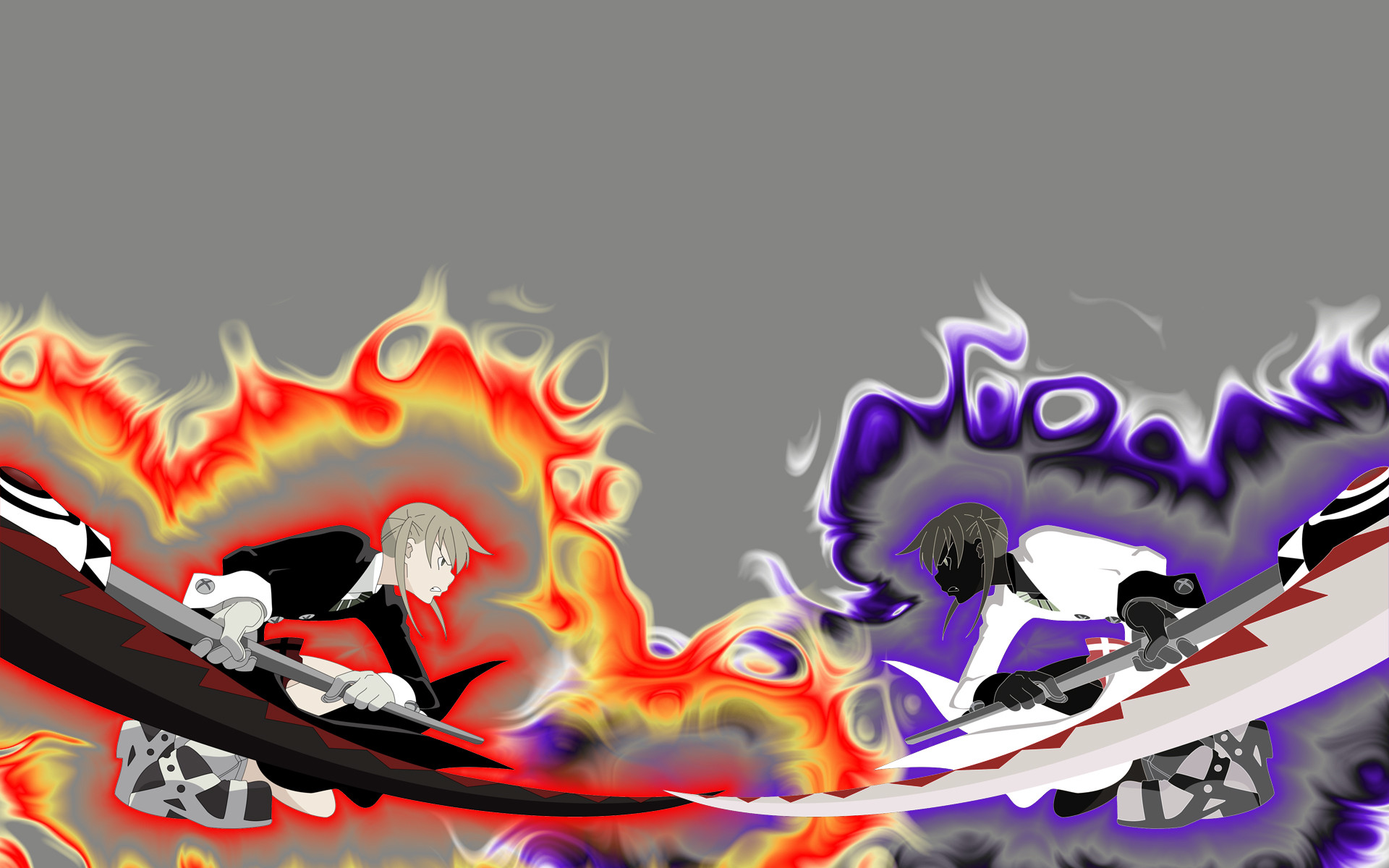 Soul Eater, Battaglia, Anime, Fiamme, Full HD, sfondo desktop