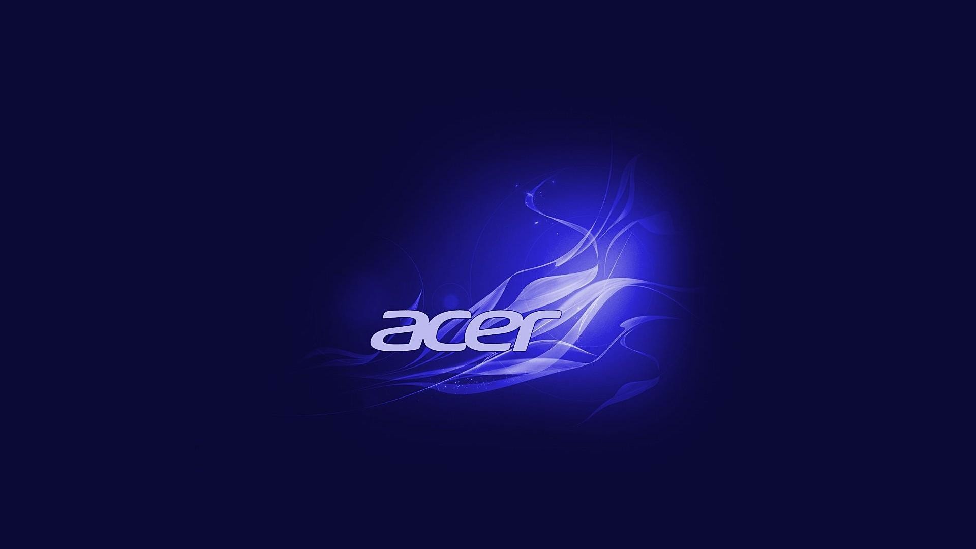 Logo Acer, Acer, Luce blu, Sfondo blu, 1920x1080, wallpaper desktop