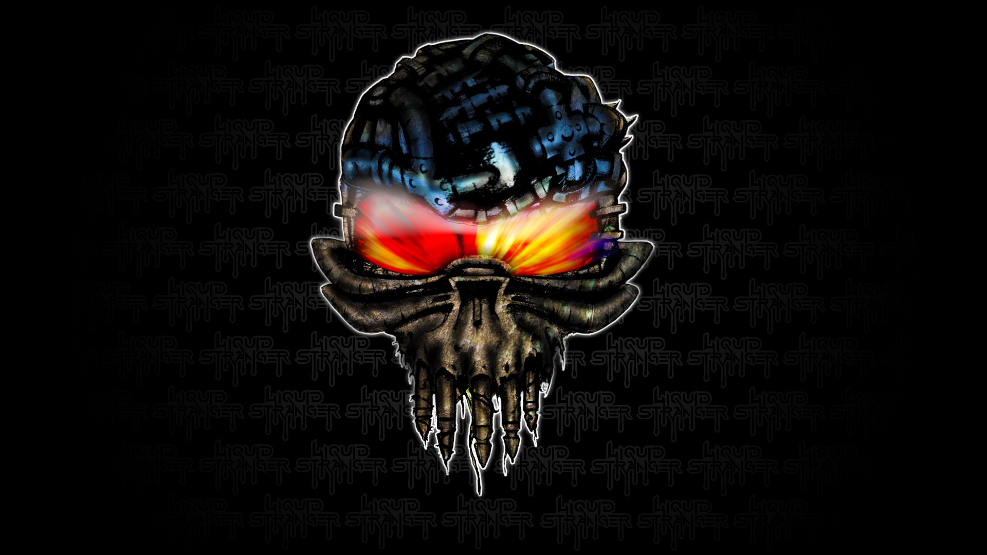 Teschio, Occhiali, Arte digitale, Sfondo nero, wallpaper per desktop