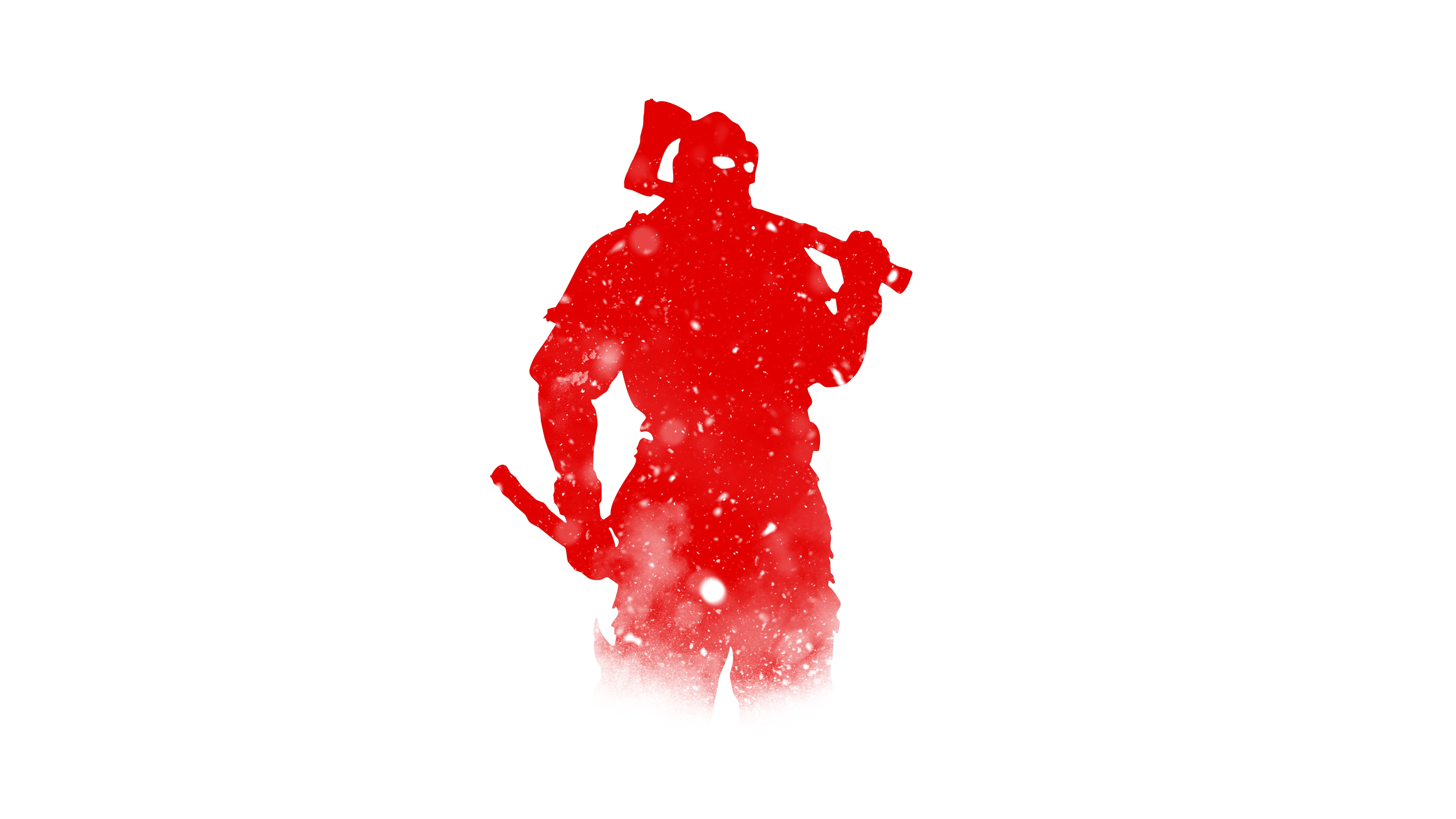 For Honor, Silhouette, Guerriero, Rosso, Sfondo bianco, 2K, wallpaper desktop