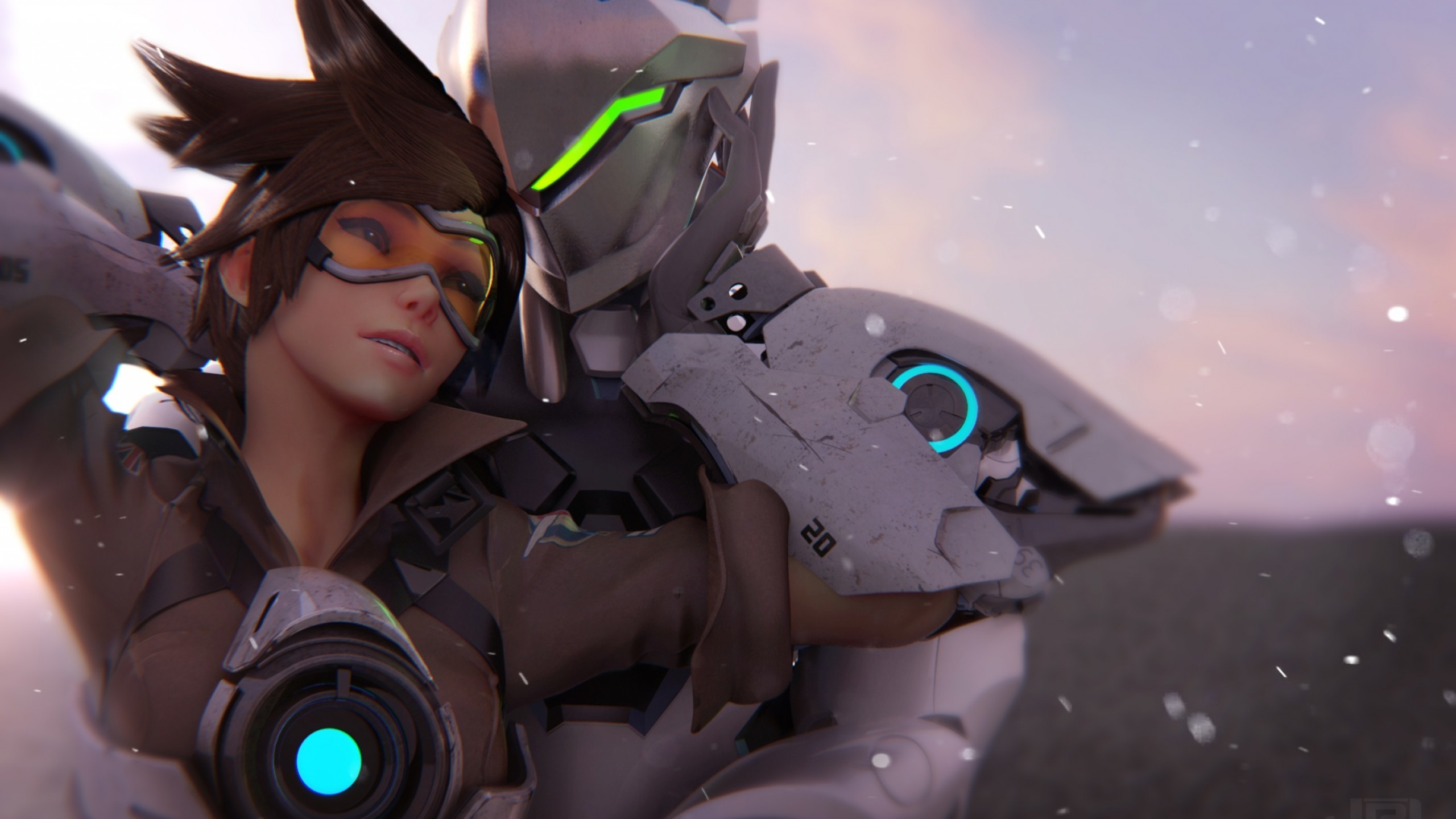 Tracer, Genji, Overwatch, Primo piano, 2K, sfondo Windows 11