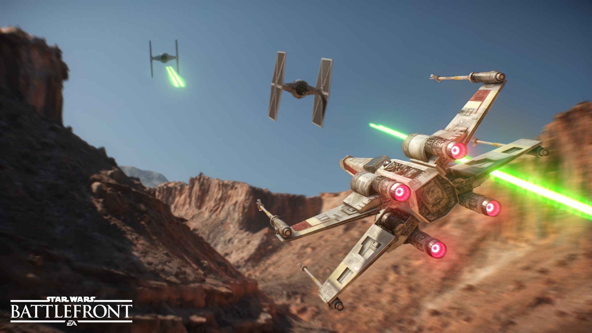 Star Wars Battlefront, X-wing, TIE Fighter, Tatooine, Full HD, wallpaper desktop