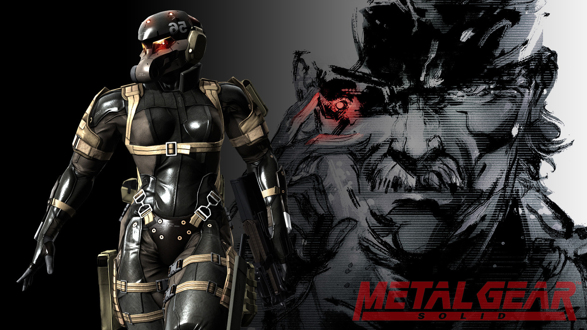 Naked Snake, Metal Gear Solid, Logo, Tuta da infiltrazione, 16:9 Full HD, sfondo widescreen