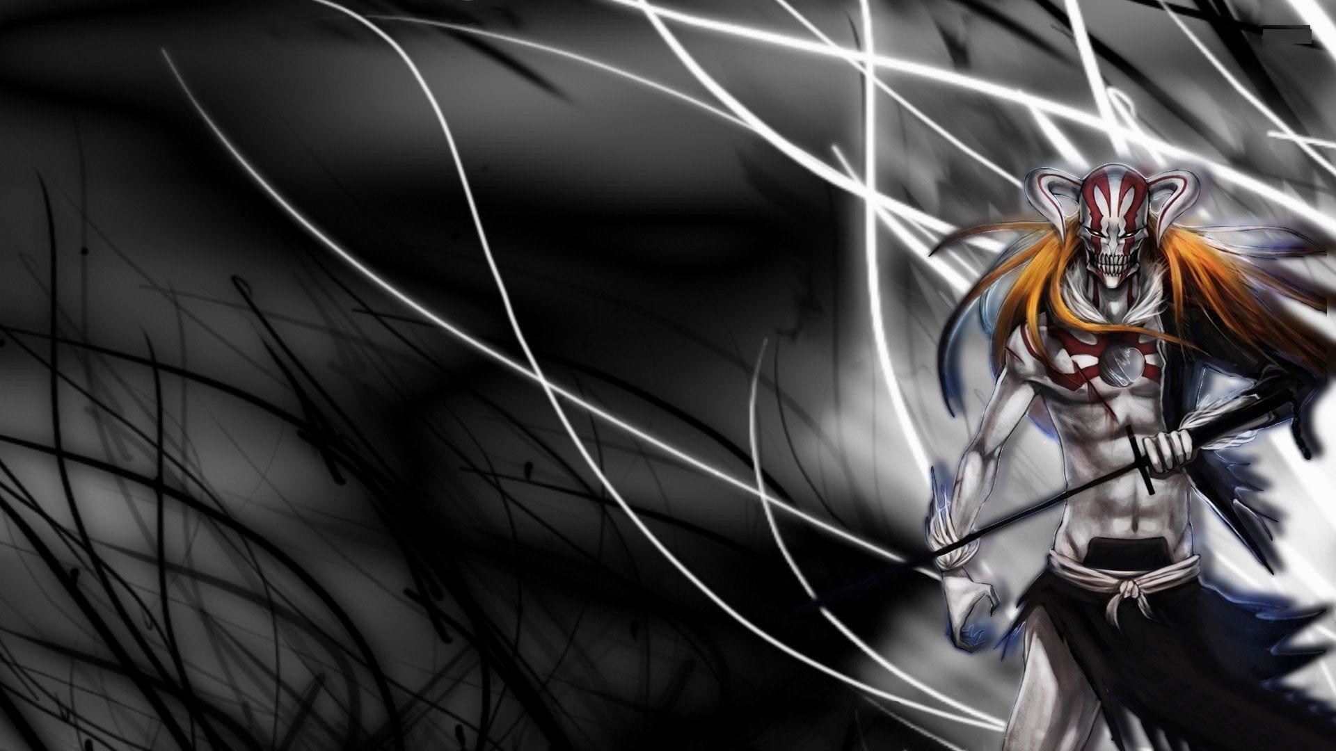 Ichigo Kurosaki, Vasto Lorde, Bleach, Linee astratte, 1920x1080, sfondo per PC