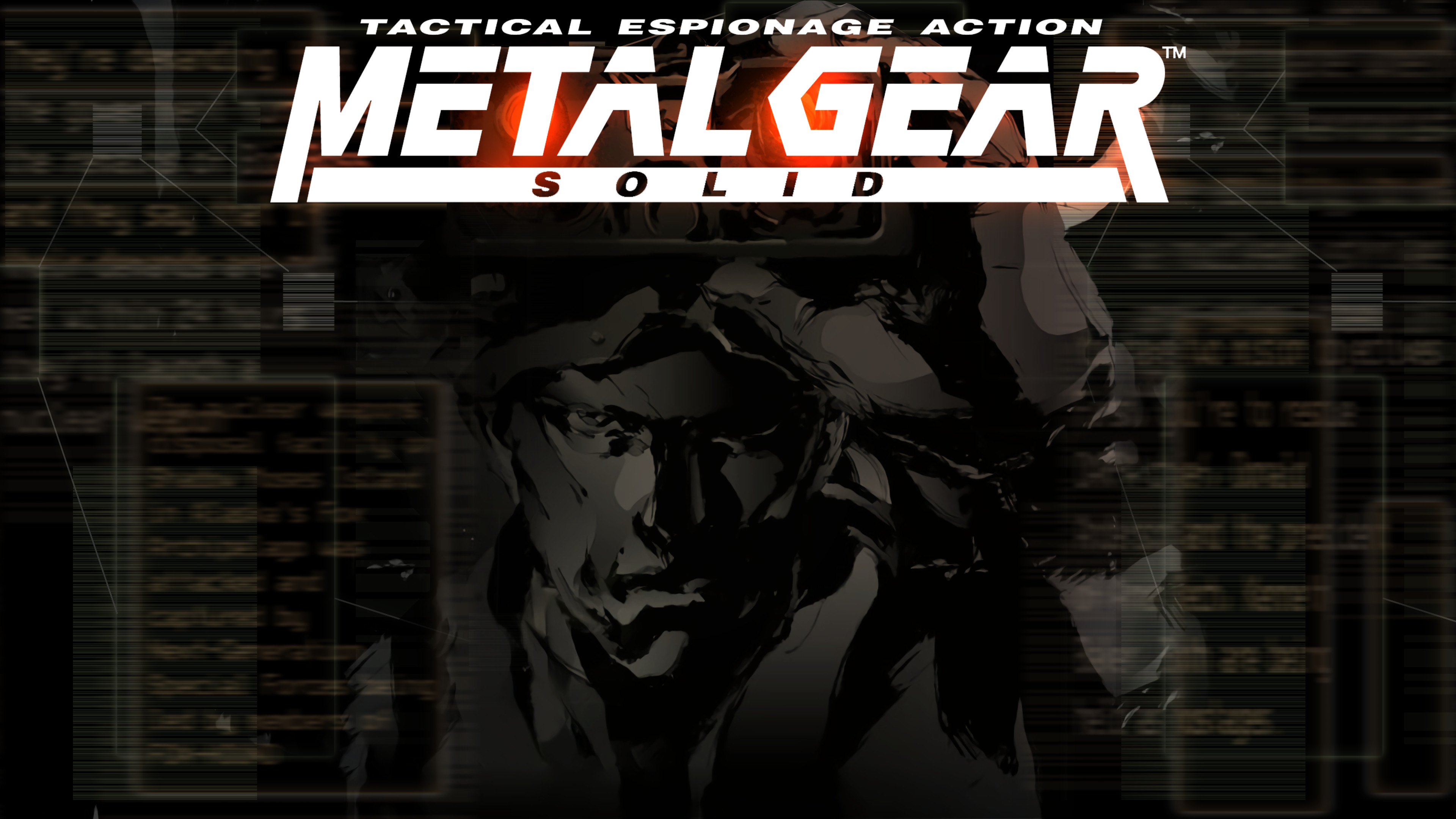 Metal Gear Solid, Logo, Solid Snake, Sfondo scuro, 4K, wallpaper per PC