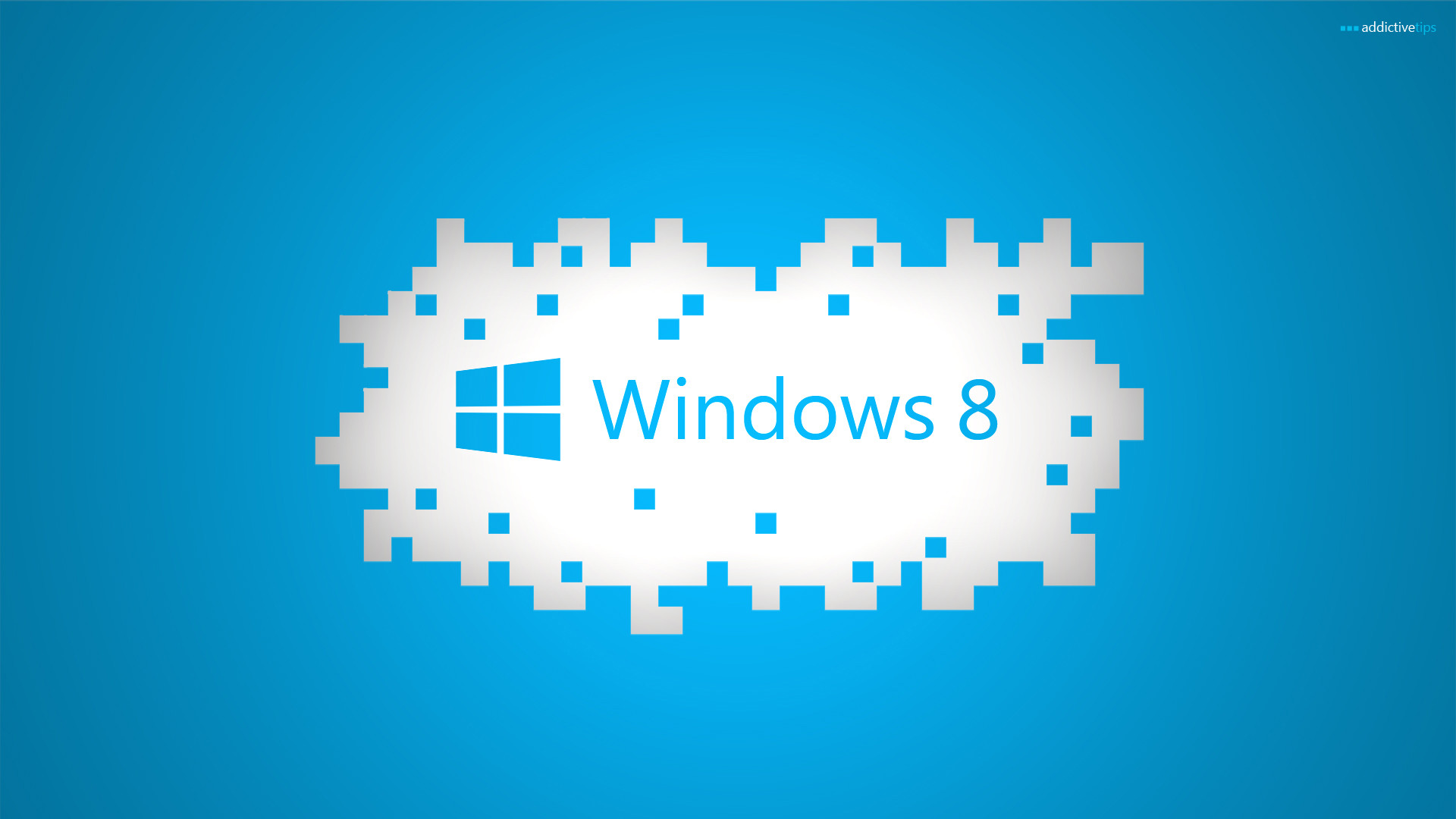 Windows 8, Logo Windows, Pixel, Azzurro, 16:9 Full HD, sfondo widescreen