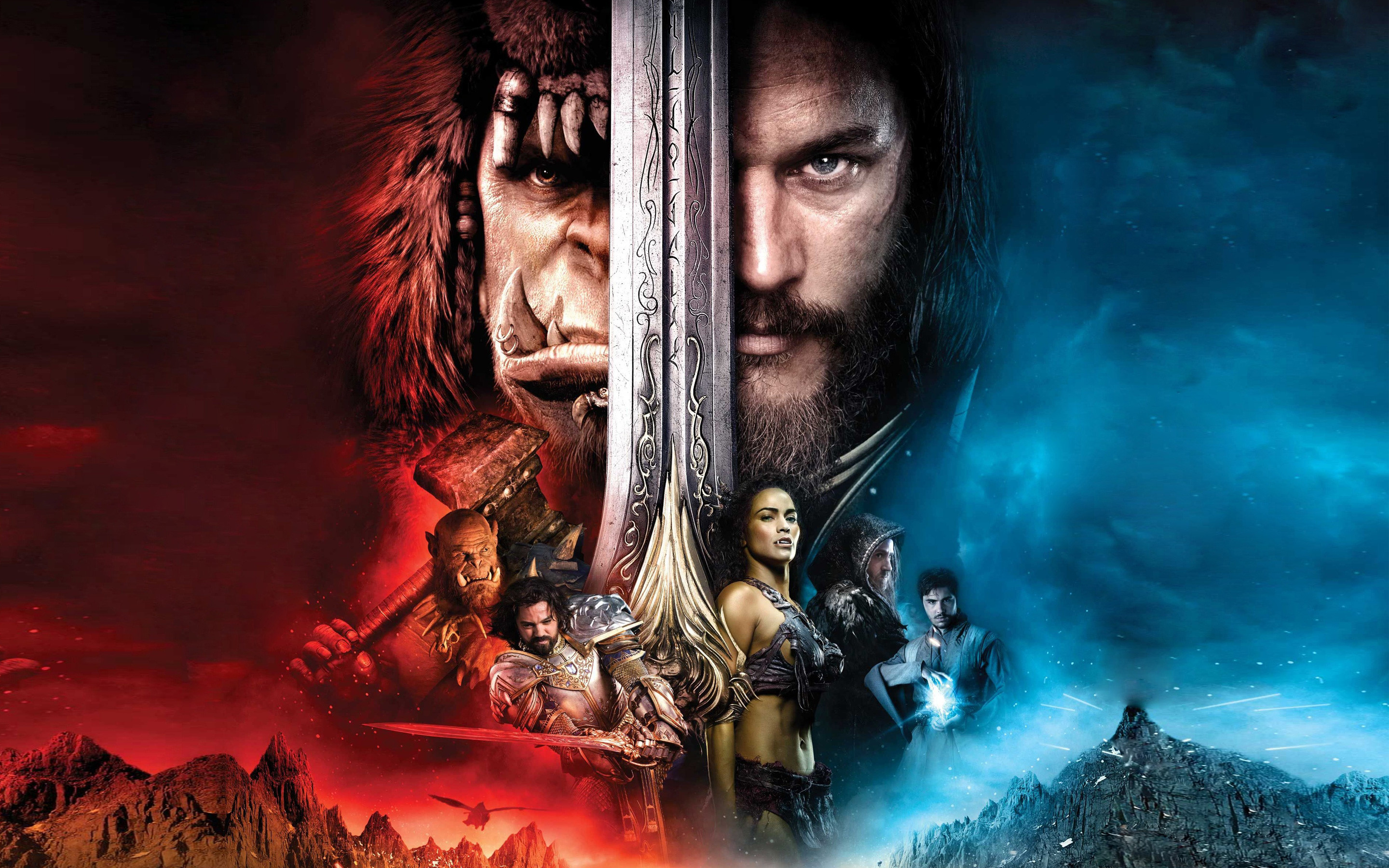Warcraft - L'inizio, Durotan, Anduin Lothar, Travis Fimmel, Poster, sfondo MacBook Air