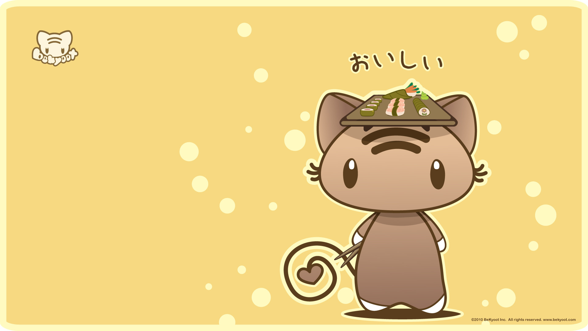 Gatto, Kawaii, Giallo, Full HD, sfondo per PC e portatile