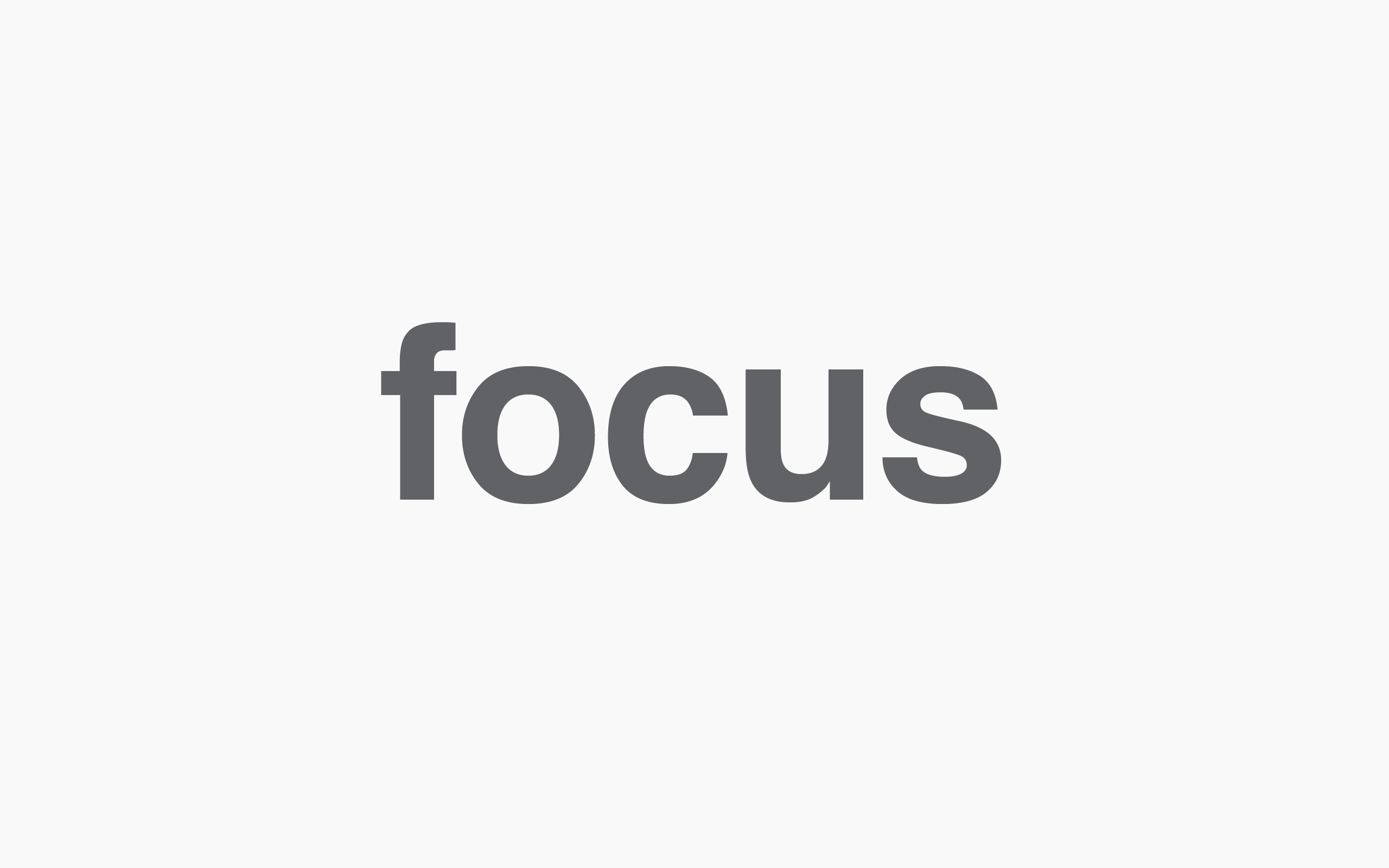 Focus, Tipografia, Minimalista, sfondo 2K per computer