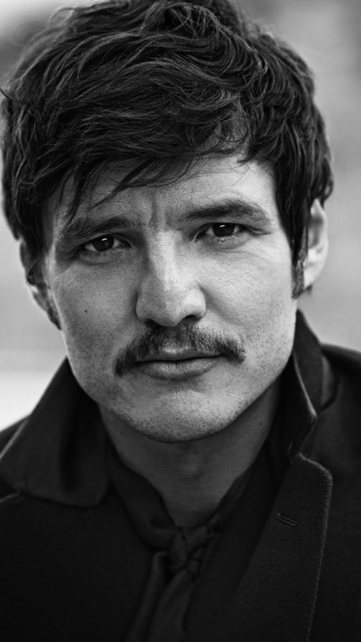 Pedro Pascal, Javier Peña, Narcos, Bianco e nero, Ritratto, Full HD, sfondo per smartphone