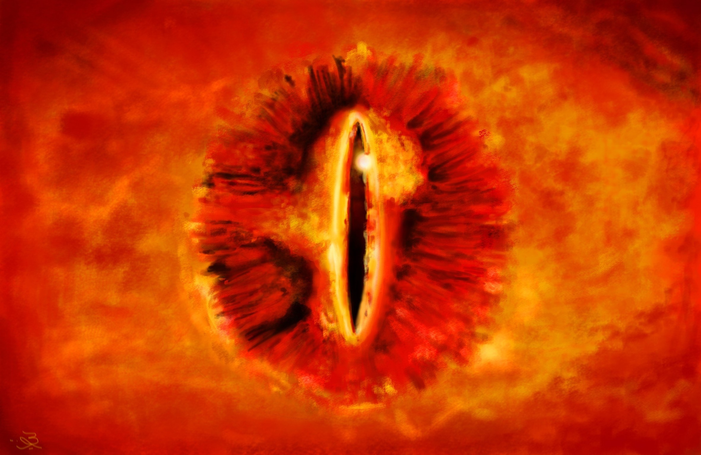 Occhio di Sauron, Il Signore degli Anelli, Fuoco, Full HD, sfondo per portatile