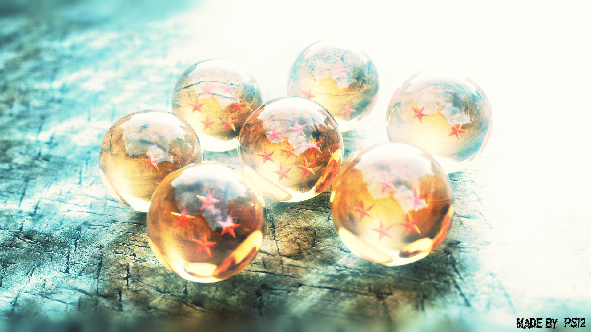 Sfere del Drago, Dragon Ball, Arancione, Sfocato, 1920x1080, immagine di sfondo