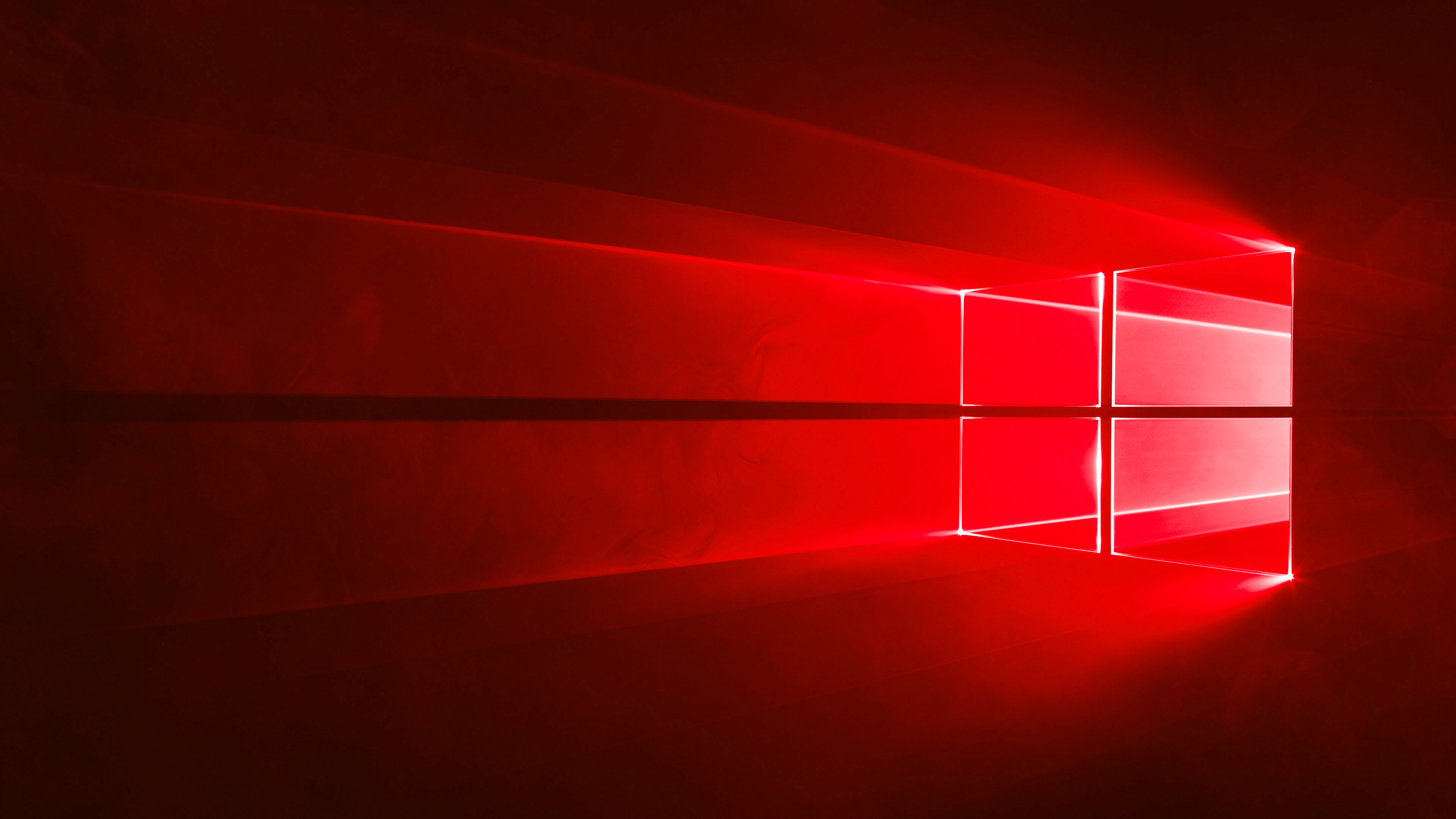 Windows 10, Logo Windows, Rosso, 4K, sfondo per PC