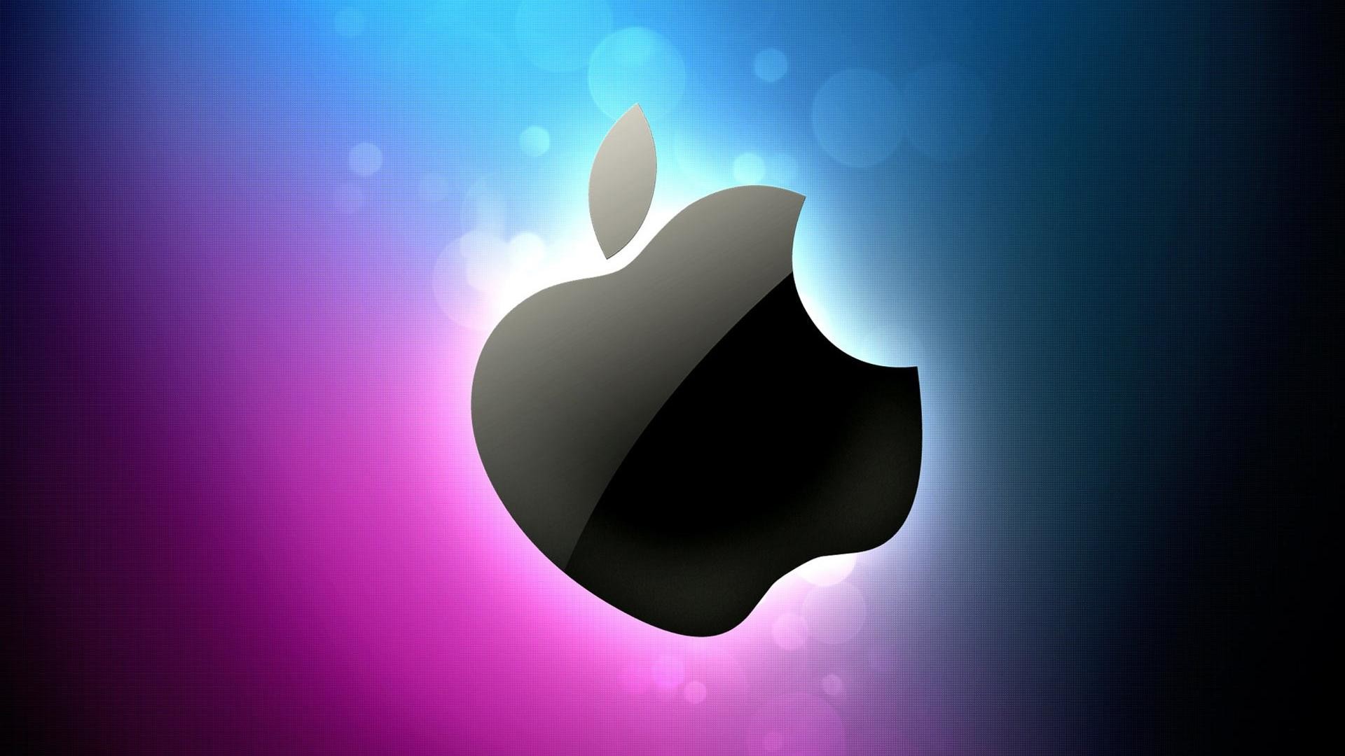 Apple, Logo, Luce viola, Sfumatura, Full HD, sfondo per PC