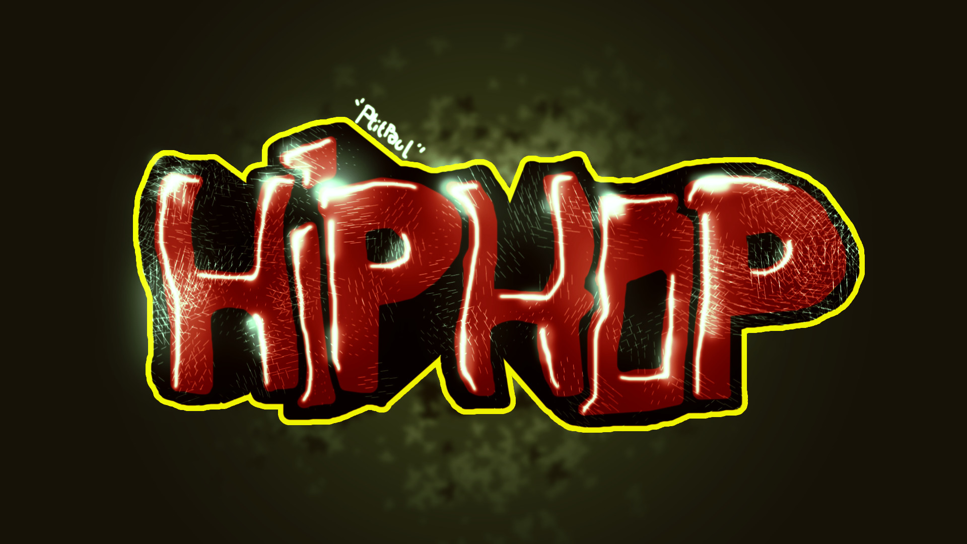 Hip hop, Scritta 3D, Rosso, 16:9 Full HD, sfondo widescreen