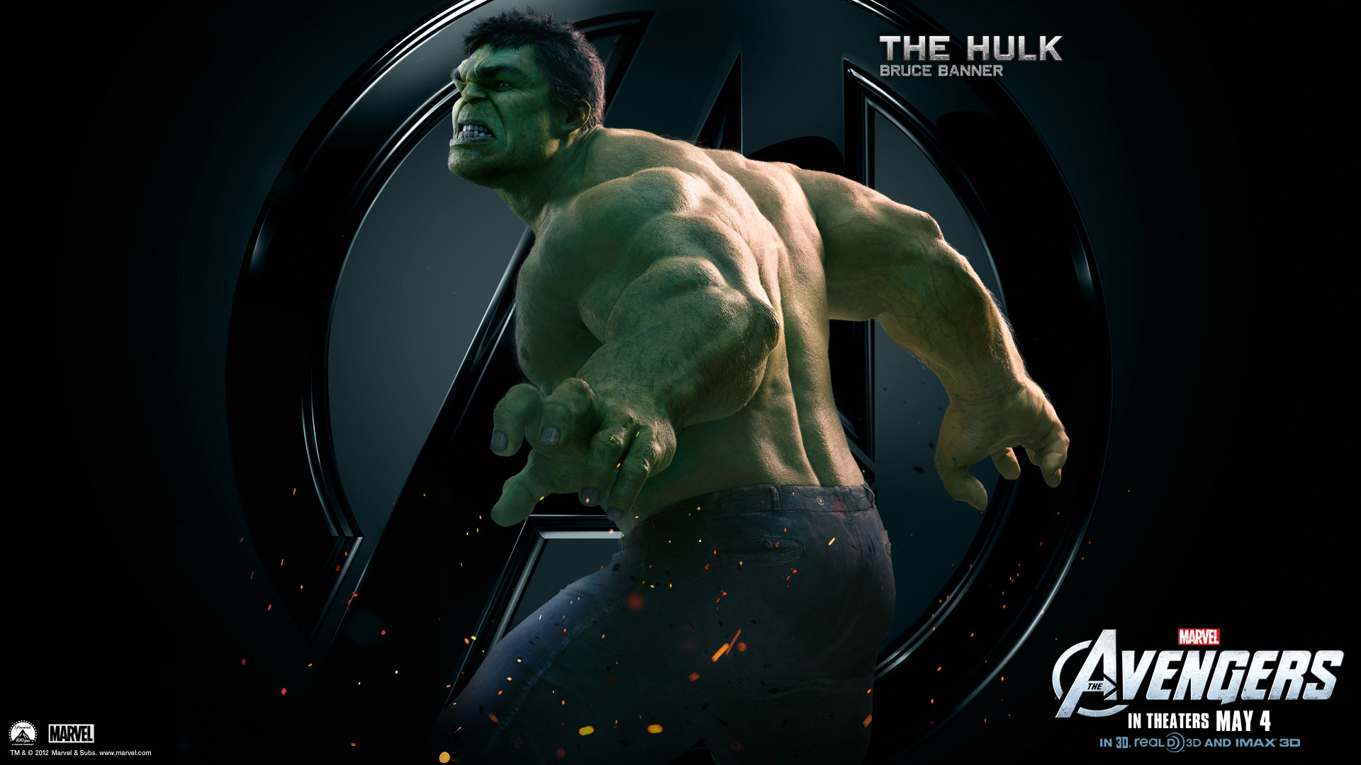 Hulk, The Avengers, Mark Ruffalo, Marvel, Poster, 16:9 Full HD, sfondo widescreen