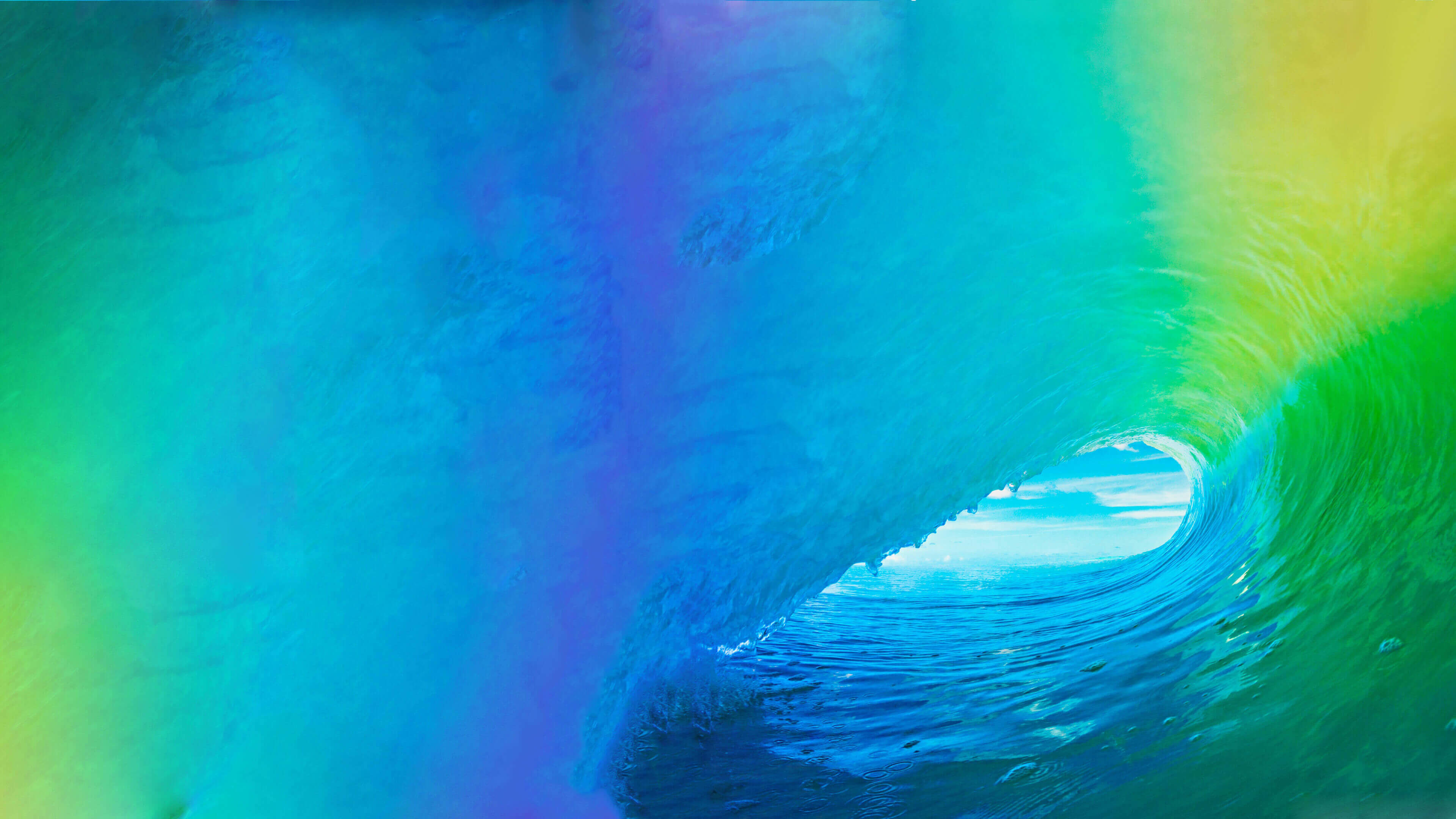 Onda, Sfondo iOS 9, Arcobaleno, wallpaper iPhone