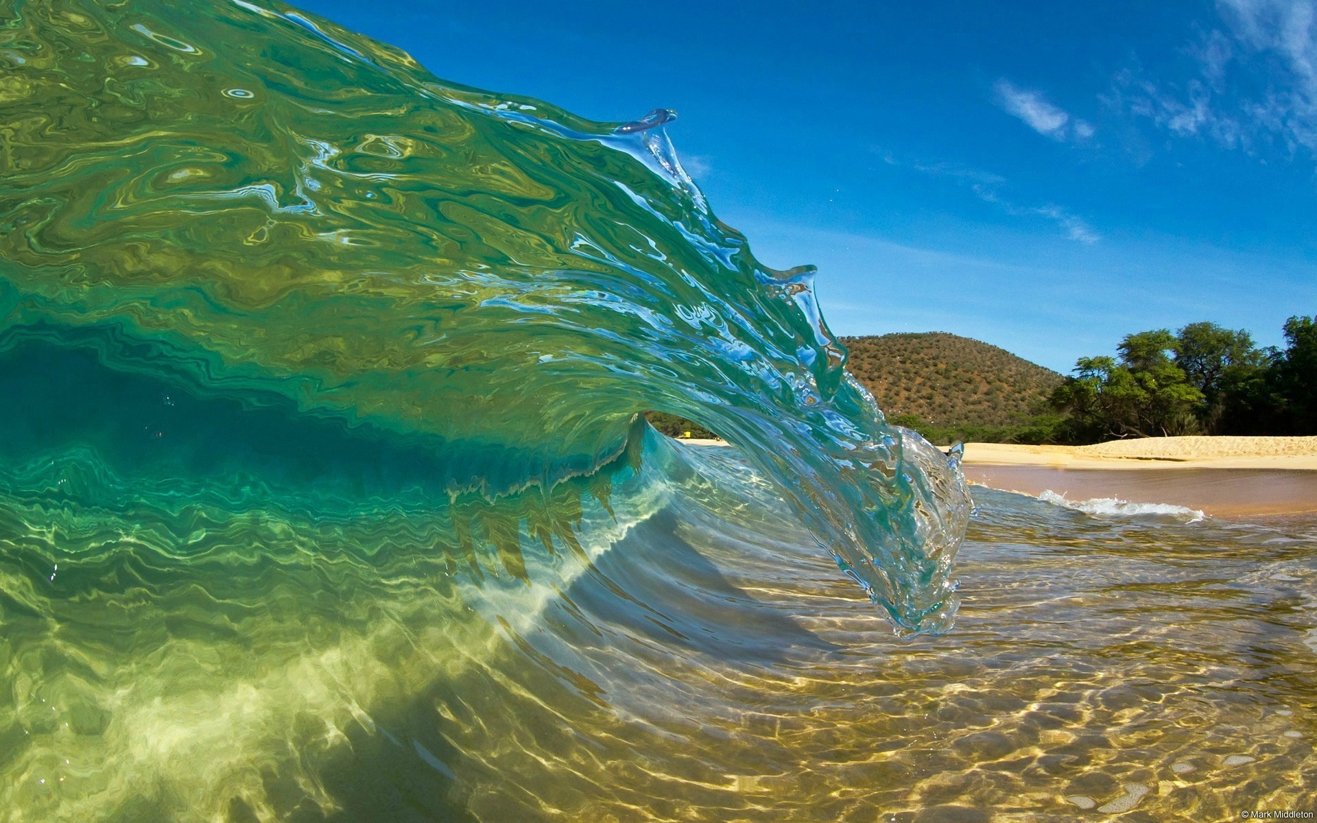 Onda, Acqua trasparente, Spiaggia, Mare, Full HD, wallpaper per computer