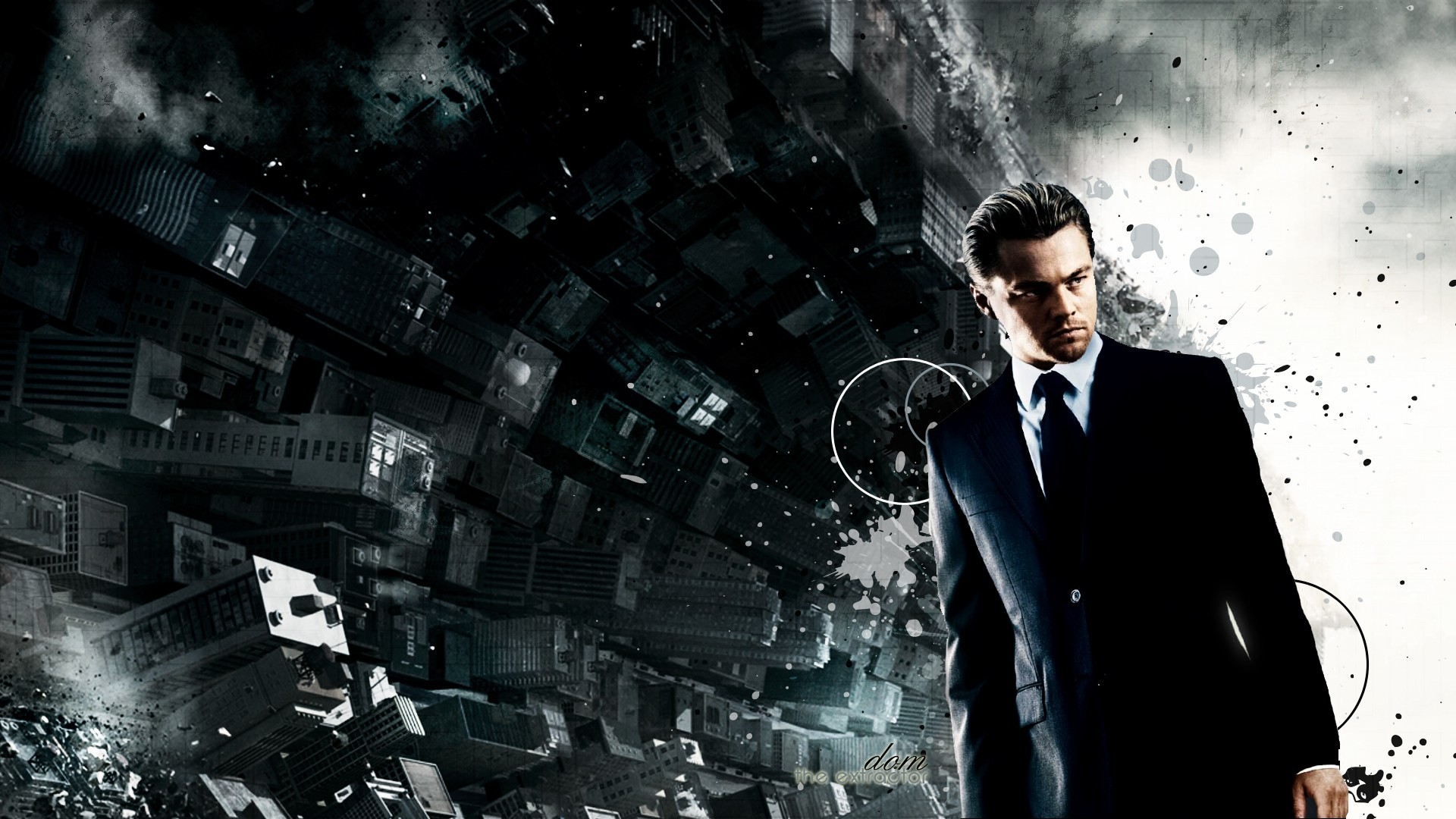 Inception, Leonardo DiCaprio, Dom Cobb, Città che si piega, Arte digitale, sfondo Full HD per computer