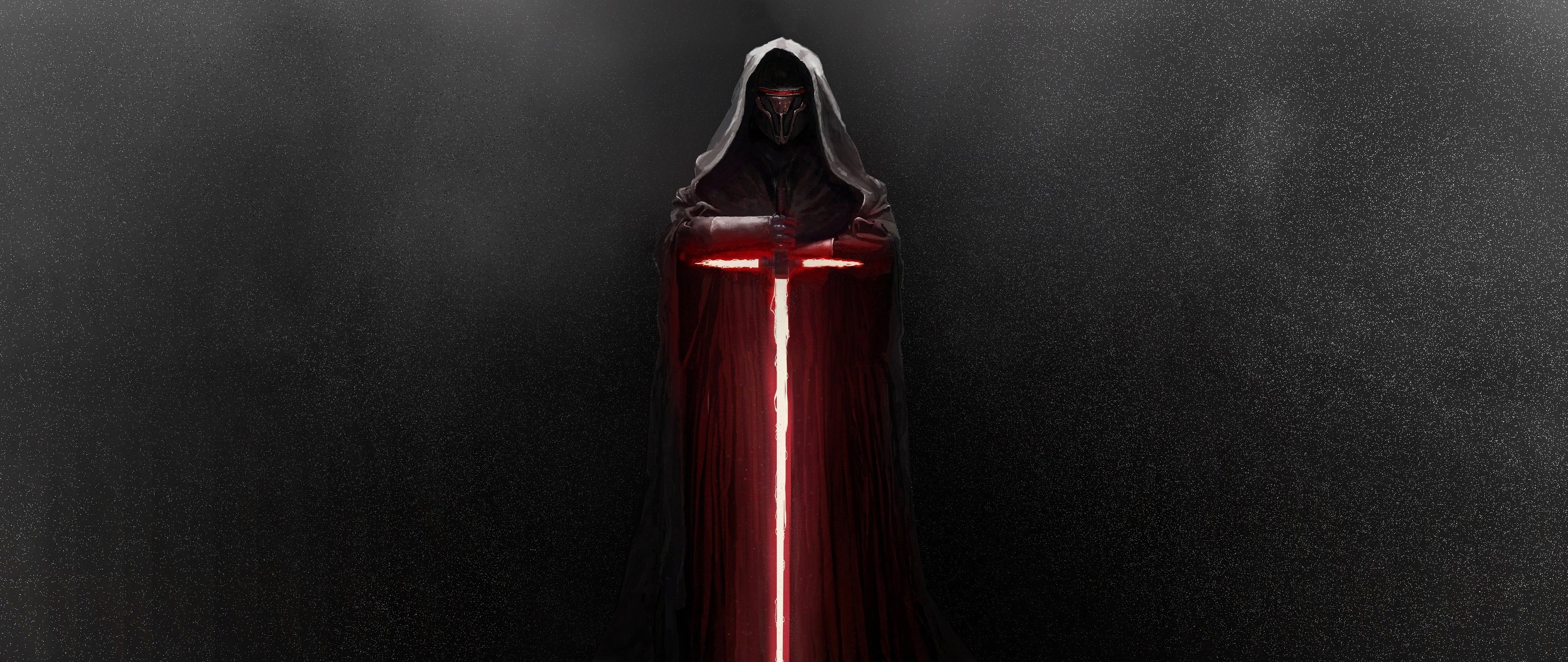 Kylo Ren, Star Wars, Spada laser, Minimalismo, 21:9 Full HD, sfondo per monitor ultrawide