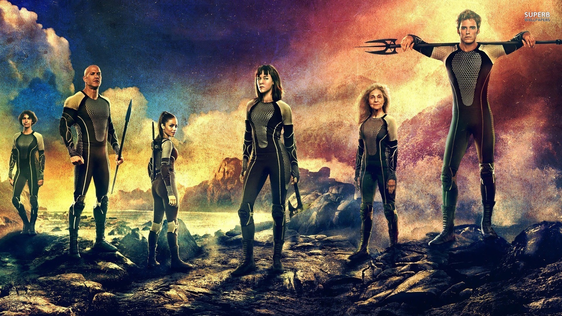 Hunger Games: La ragazza di fuoco, Tributi, Arena, Finnick Odair, sfondo desktop Full HD