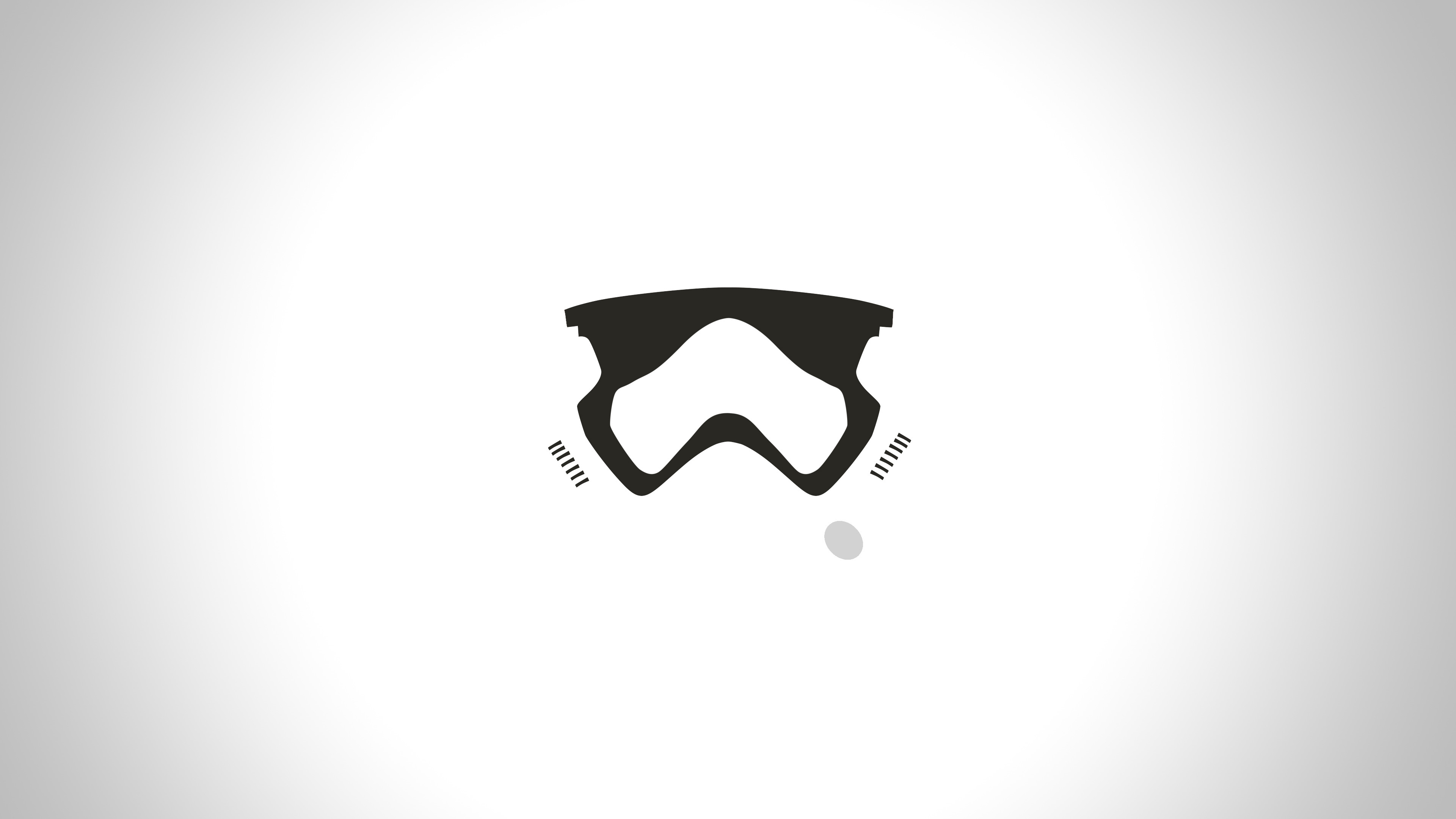 Stormtrooper del Primo Ordine, Star Wars, Minimalismo, Logo, 3840x2160, sfondo per PC