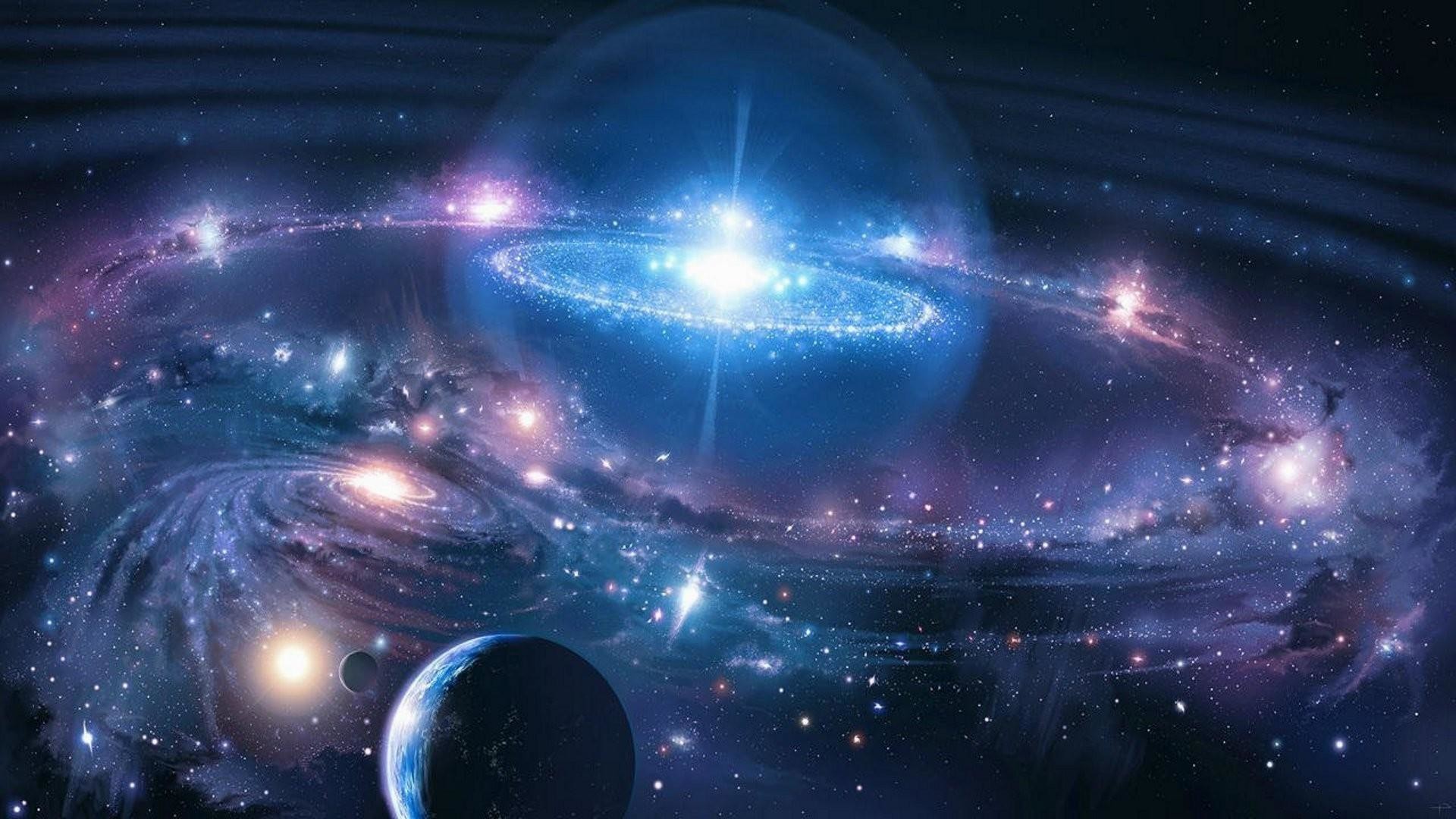 Universo, Galassia, Pianeti, Arte digitale, Full HD 1080p, sfondo desktop