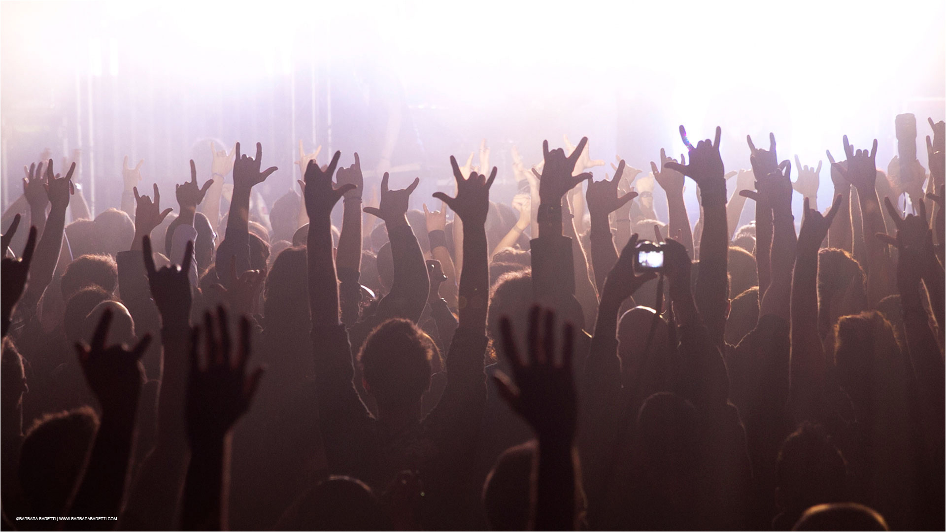 Concerto, Pubblico, Corna del diavolo, Full HD, sfondo Windows 11