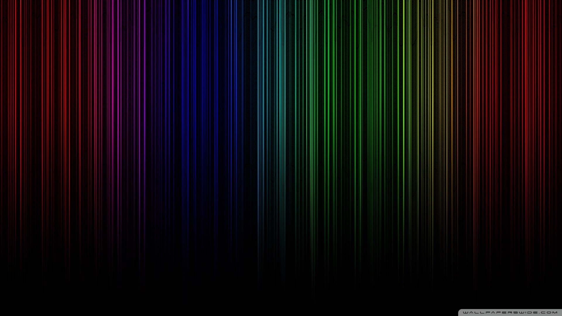 Linee verticali, Spettro di colori, Sfondo nero, Astratto, Full HD, wallpaper per PC