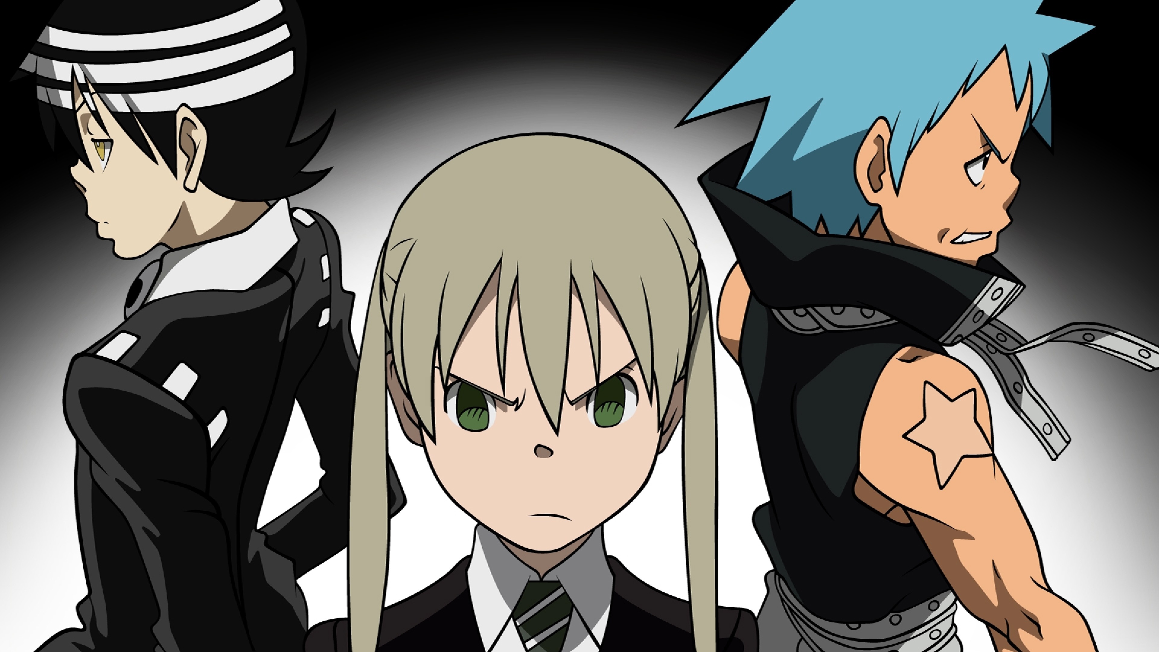 Death the Kid, Maka Albarn, Black Star, Soul Eater, 4K, sfondo Windows 11