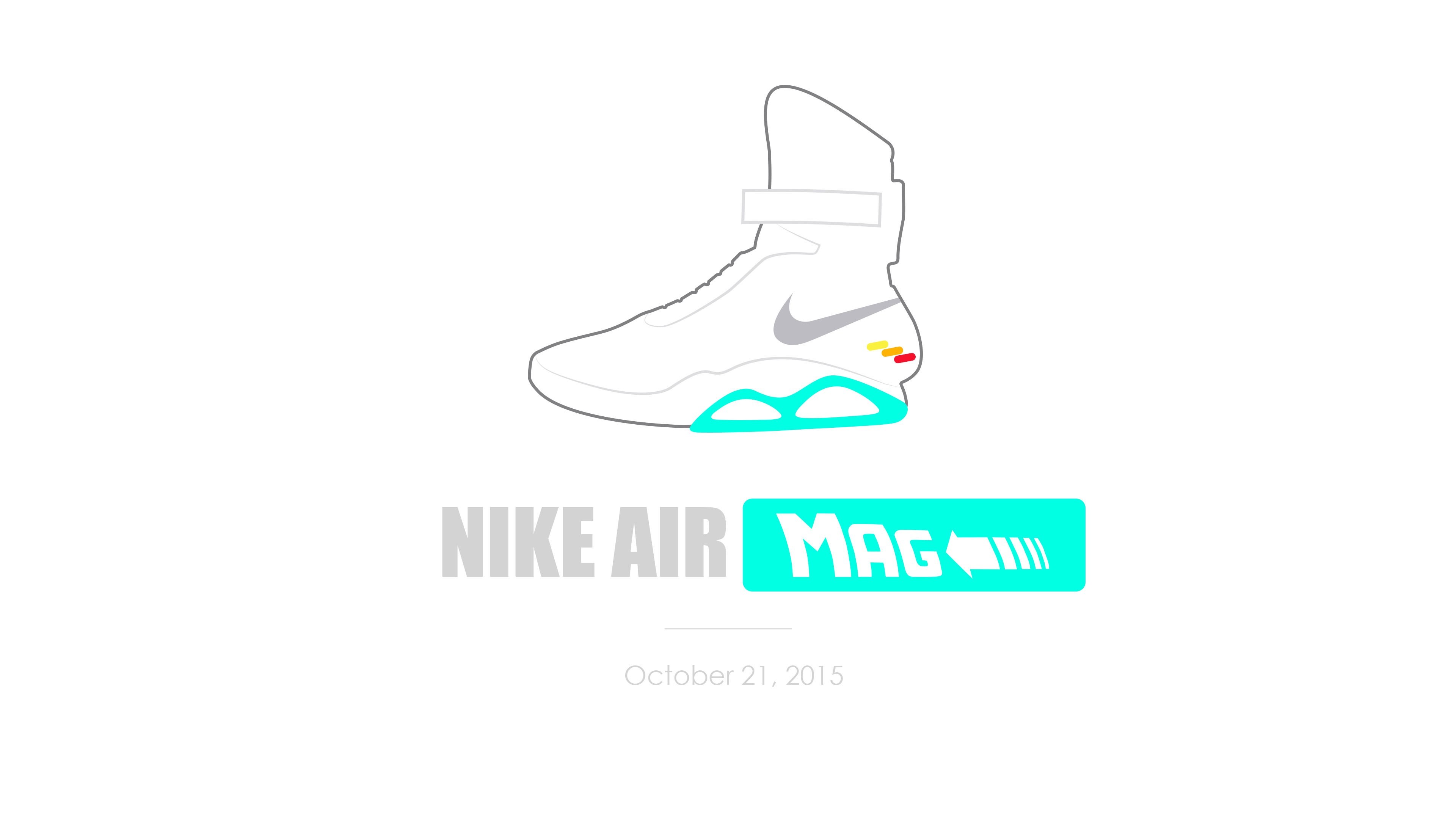 Nike Air Mag, Ritorno al futuro, Nike, Sfondo bianco, 16:9 4K, wallpaper widescreen
