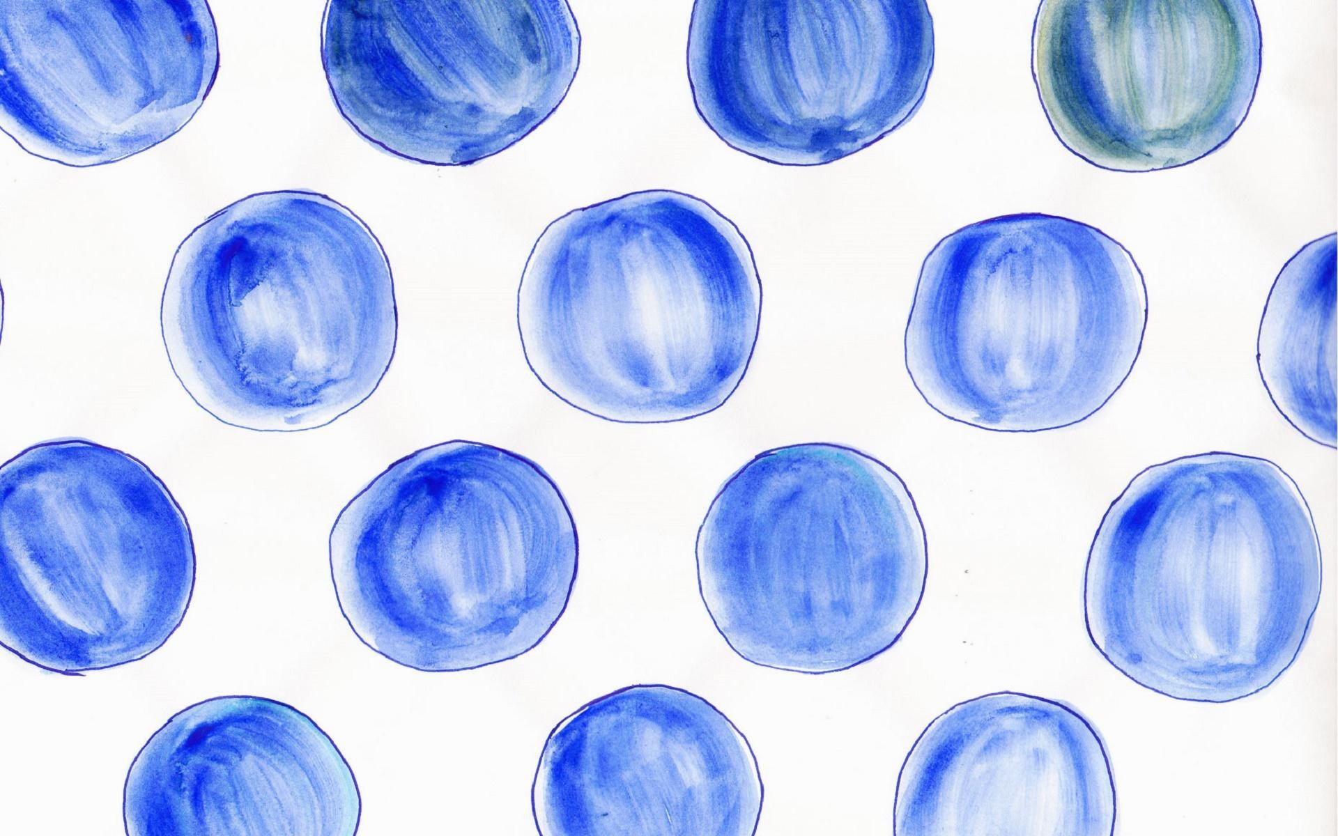 Pois, Cerchi, Acquerello, Blu, 1920x1200, sfondo per PC