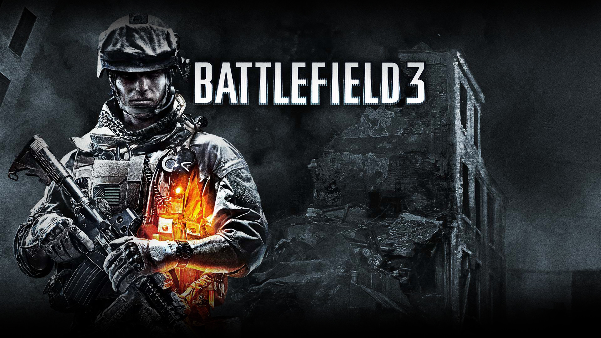 Battlefield 3, Soldato, Logo, Full HD, sfondo per PC e portatile