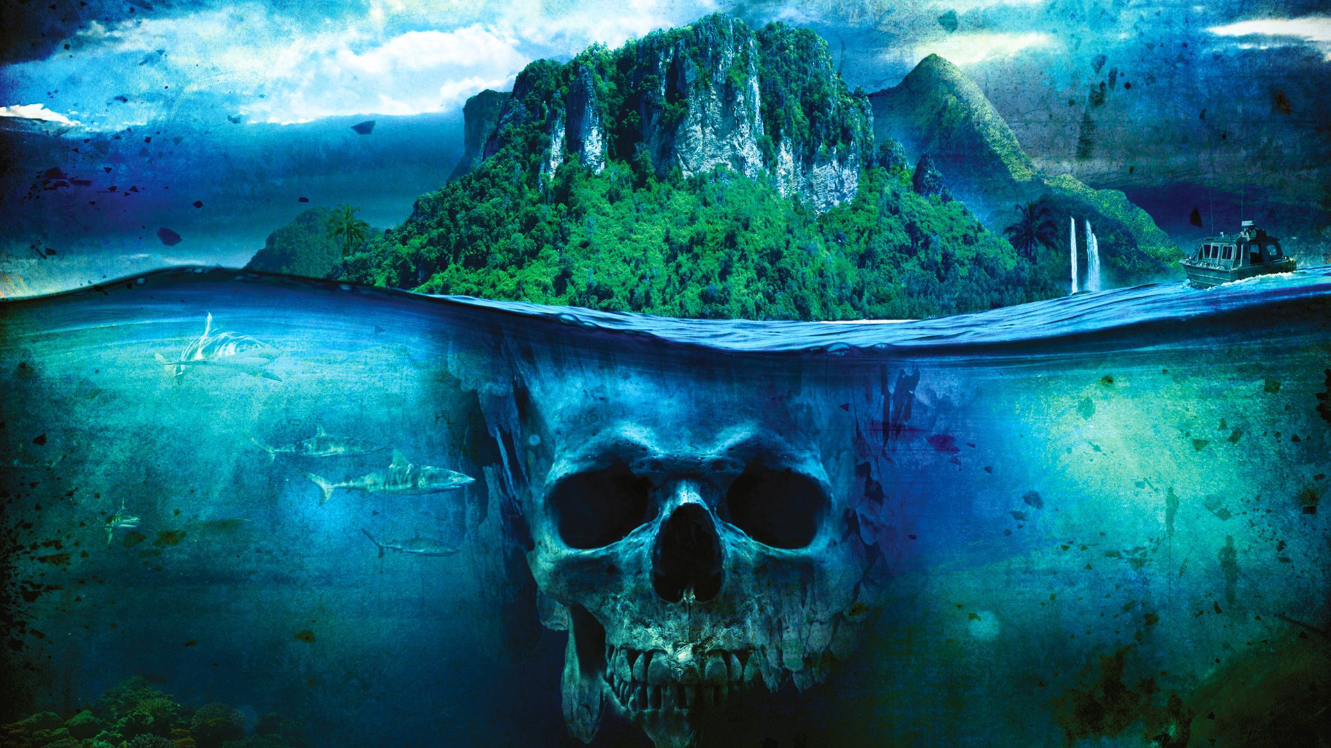 Far Cry 3, Isola di Rook, Teschio subacqueo, Mare, Full HD, wallpaper per portatile