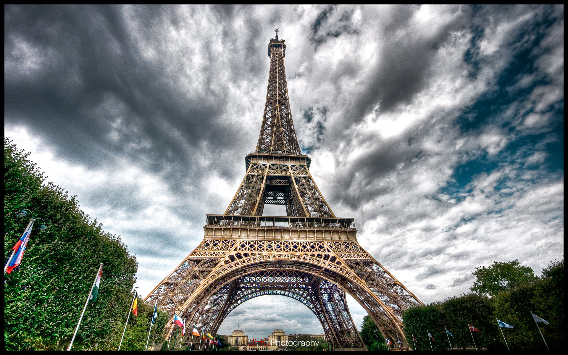 Torre Eiffel, Parigi, HDR, Nuvole, Full HD, wallpaper desktop
