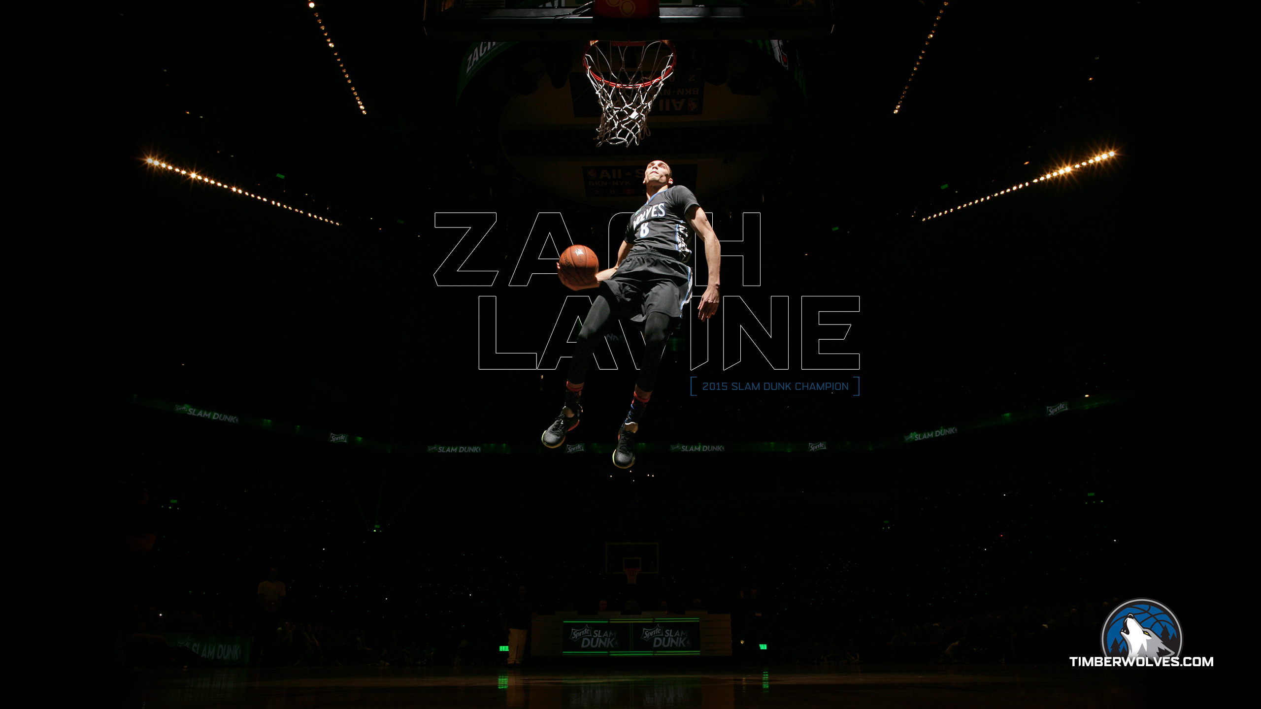 Zach LaVine, Minnesota Timberwolves, Schiacciata, Buio, 2K 1440p, sfondo desktop