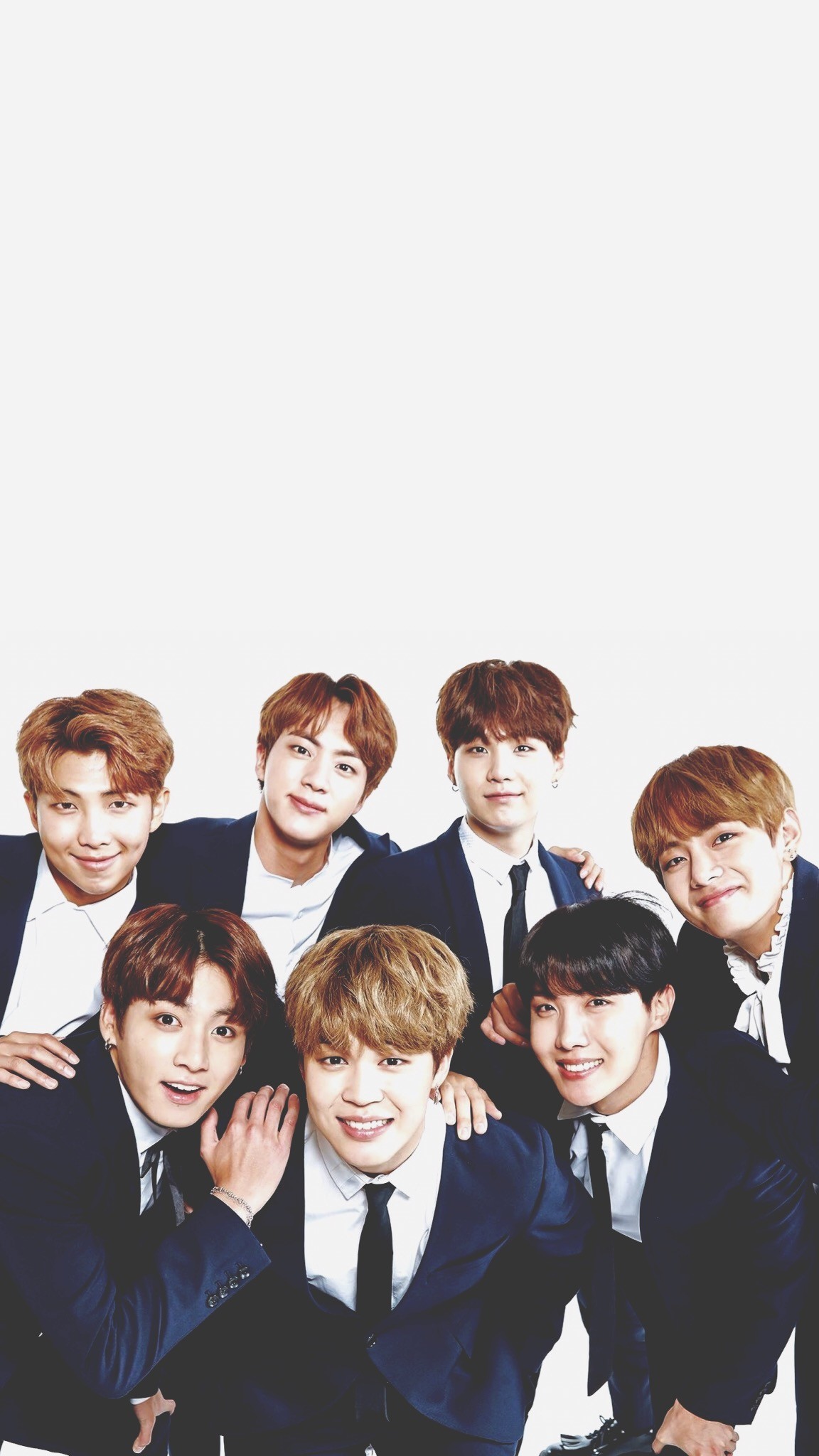 BTS, Gruppo, Abiti scuri, Sfondo bianco, Full HD, schermata di blocco del cellulare