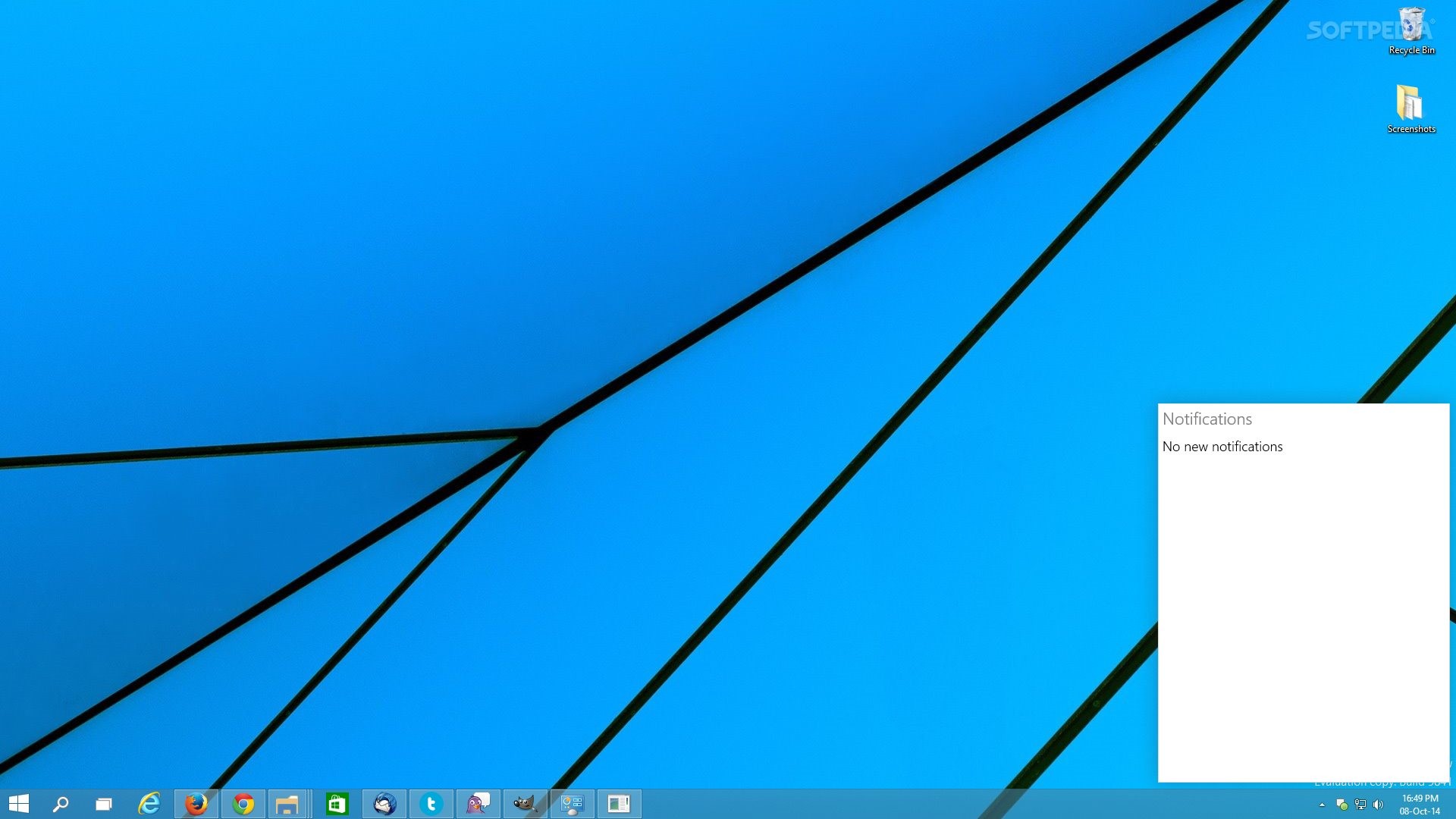 Windows 8, Desktop, Linee, Sfondo azzurro, Screenshot, 16:9 Full HD, wallpaper widescreen