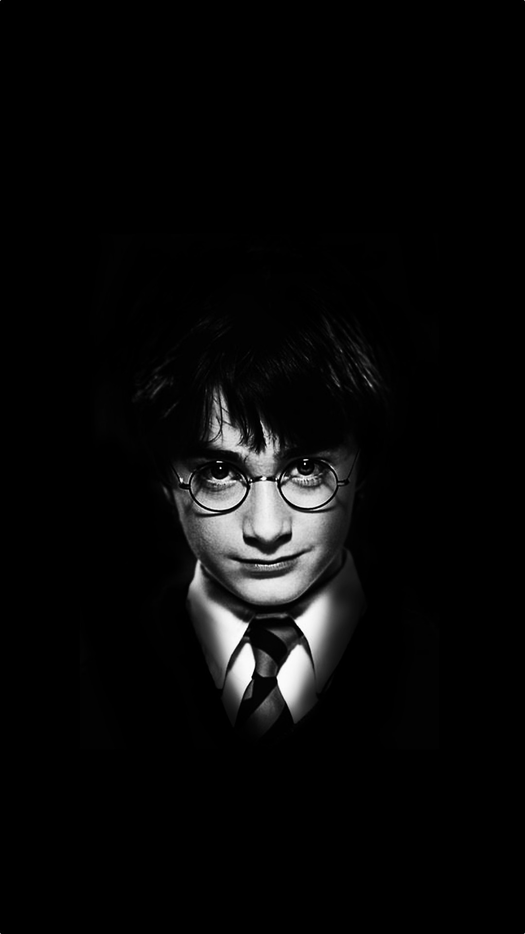 Harry Potter, Daniel Radcliffe, Bianco e nero, Full HD, wallpaper per smartphone