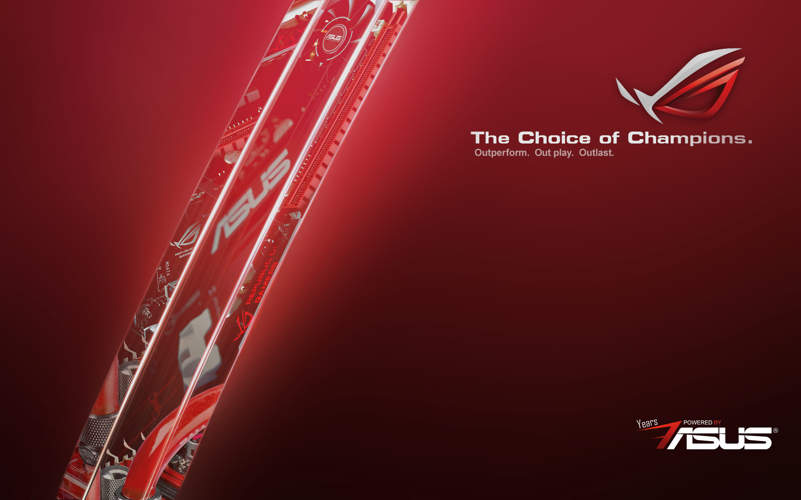 ASUS ROG, The Choice of Champions, ASUS, Scheda madre, Rosso, 2K, sfondo per portatile