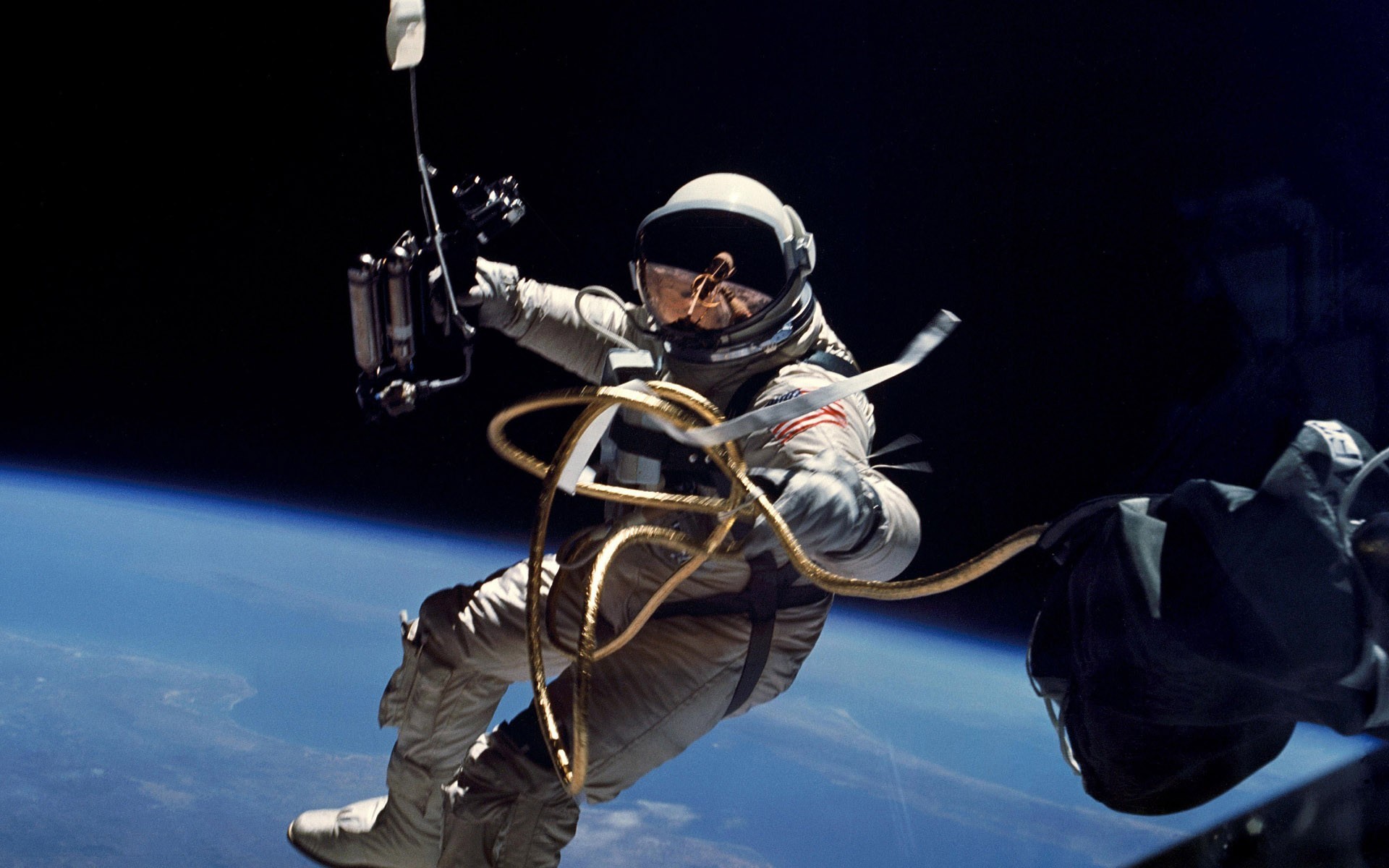 Ed White, Gemini 4, Passeggiata spaziale, Astronauta, Terra, 1920x1200, sfondo per PC