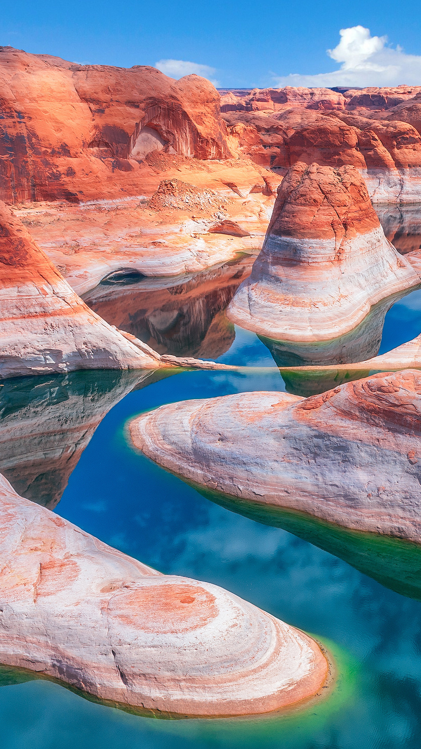 Reflection Canyon, Lago Powell, Canyon, Utah, wallpaper Samsung Galaxy S6