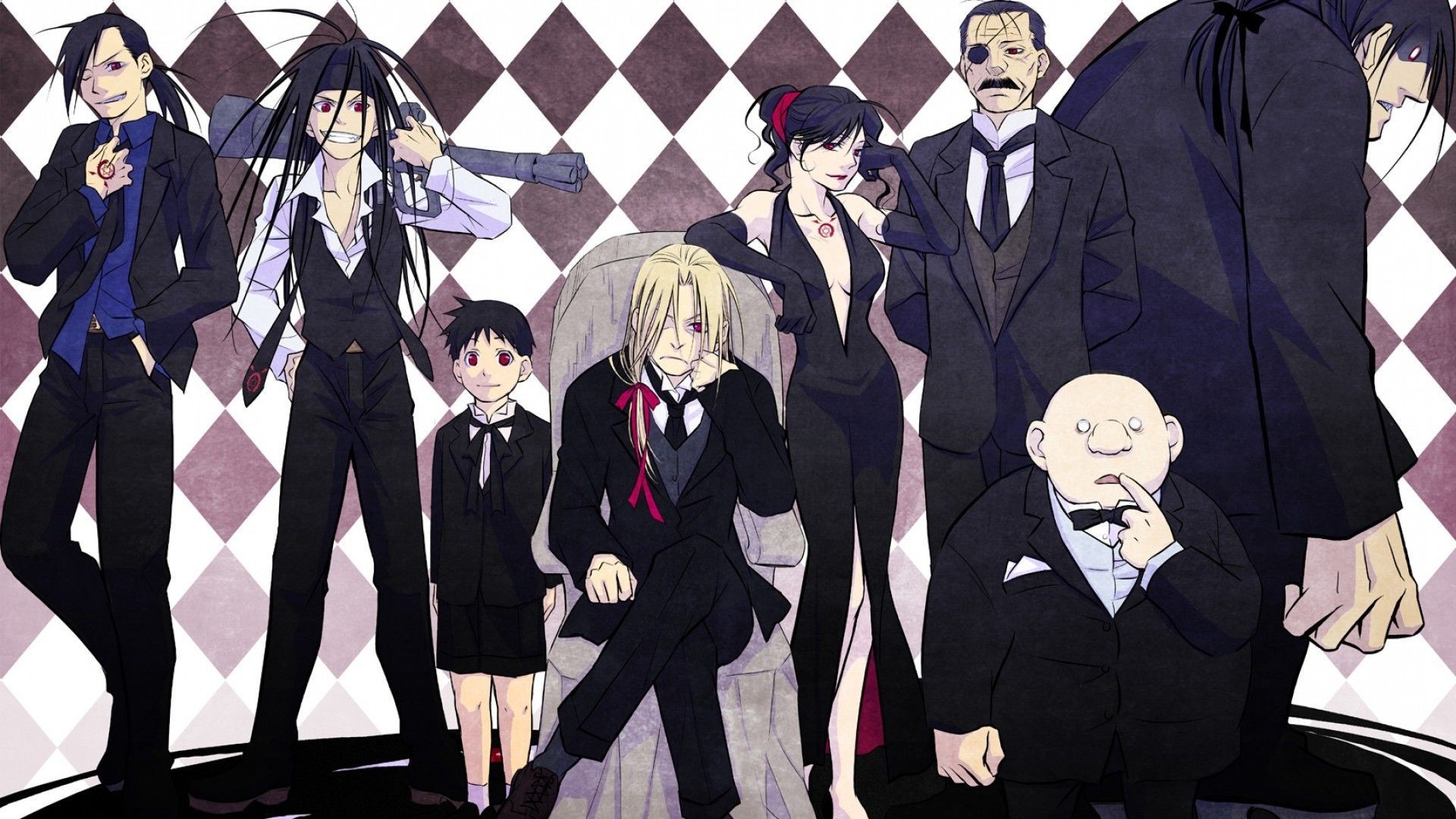 Fullmetal Alchemist: Brotherhood, Edward Elric, Roy Mustang, Ling Yao, Abiti eleganti, sfondo 1080p