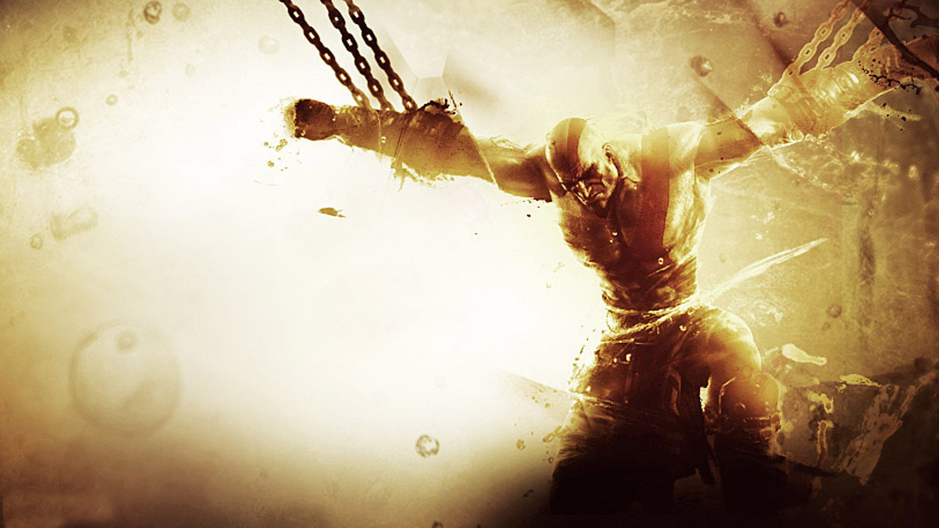 Kratos, God of War: Ascension, Catene, Luce dorata, 1920x1080, immagine di sfondo