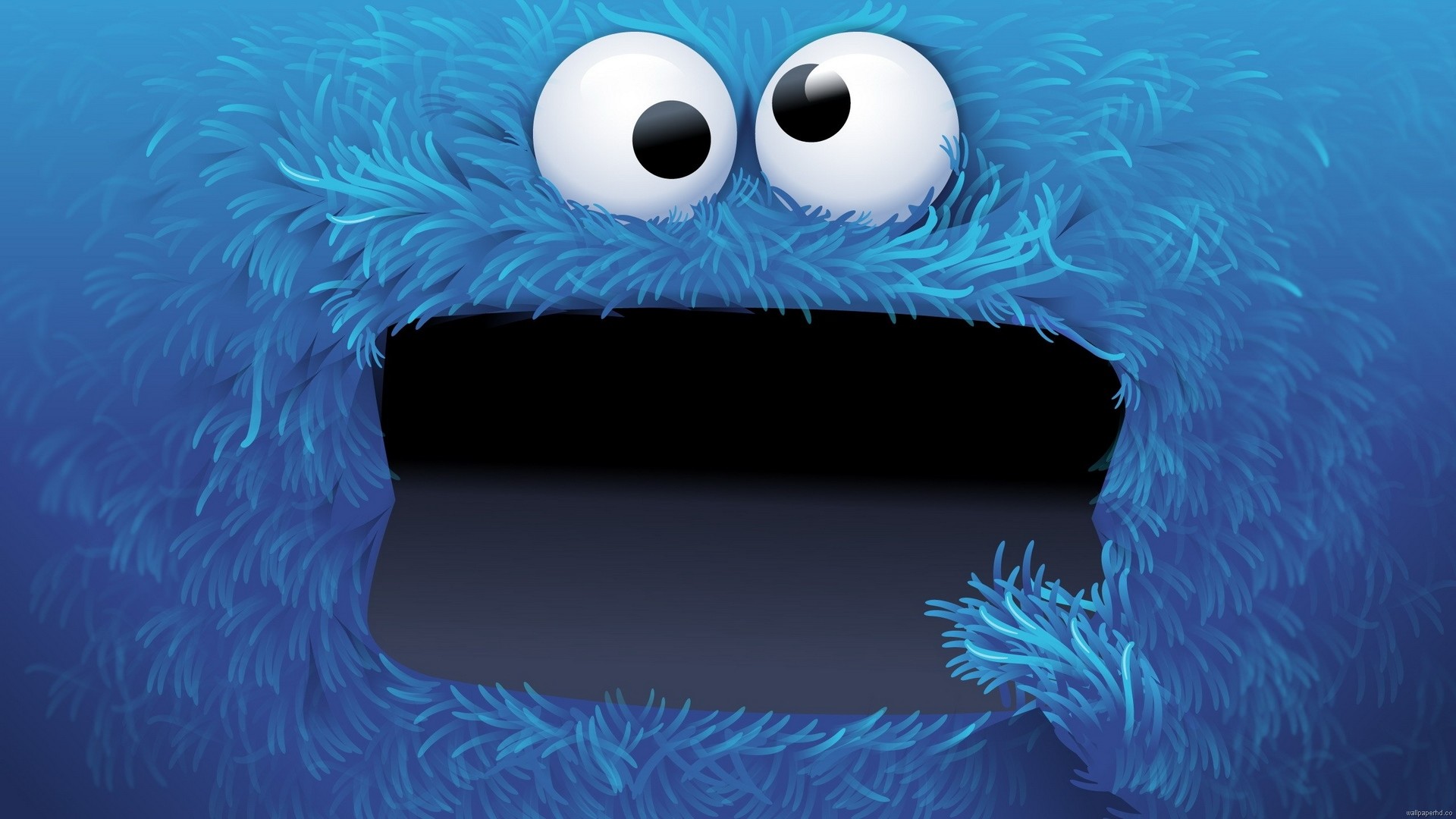 Cookie Monster, Sesame Street, Pelliccia blu, Occhi, Full HD 1080p, sfondo desktop