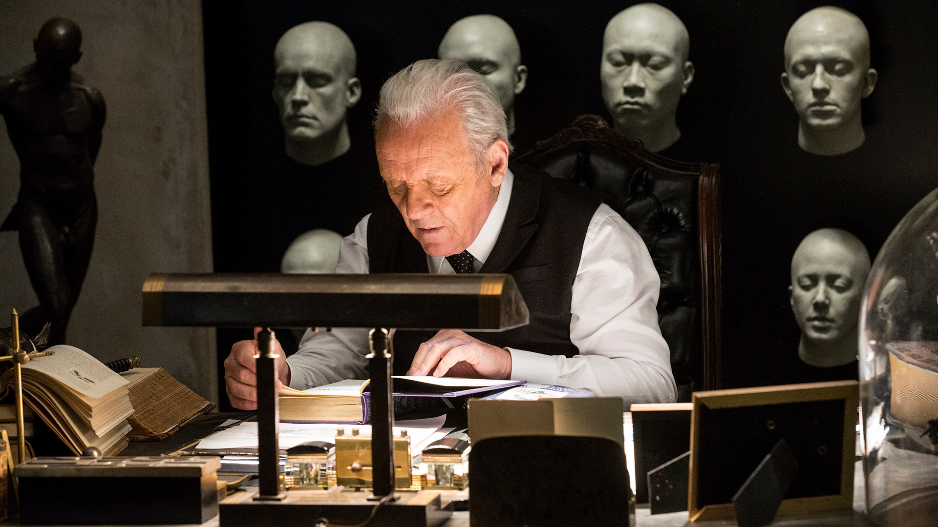 Robert Ford, Anthony Hopkins, Westworld, Maschere, Scrivania, Full HD 1080p, sfondo desktop